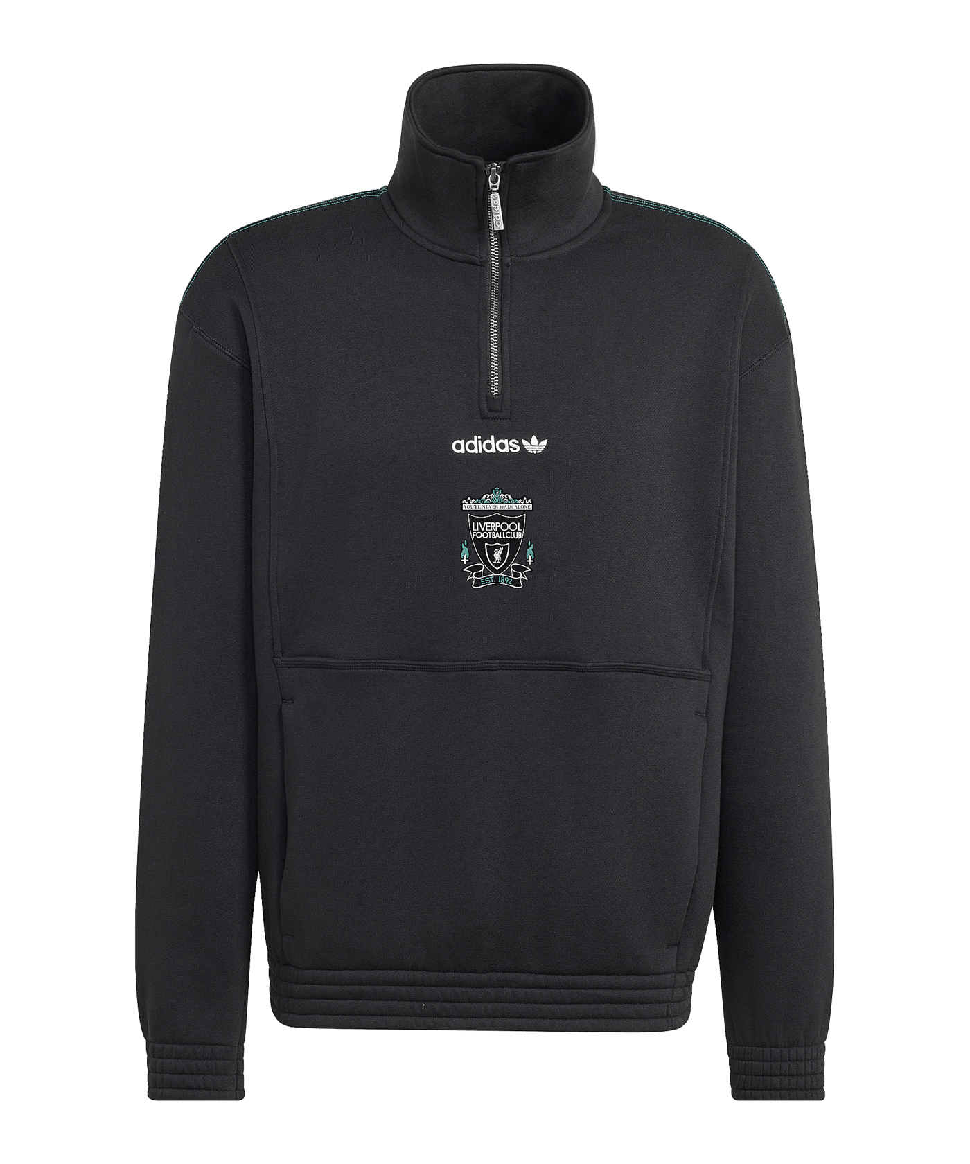 adidas FC Liverpool EQT Half Zip Top Schwarz - schwarz
