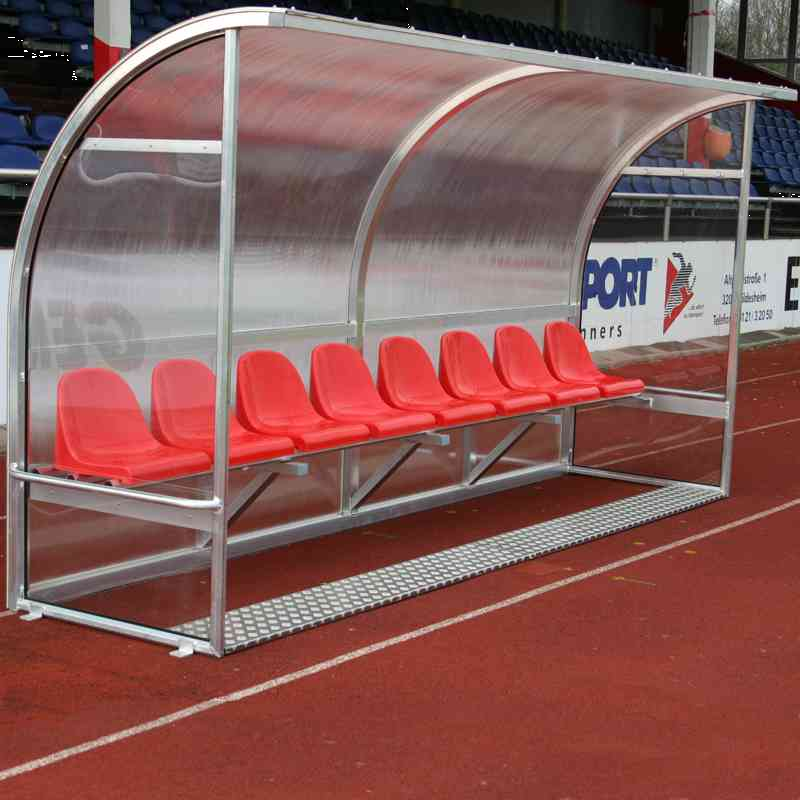 Spielerkabine Champion - vollverschweißt | Sitzfarbe blau