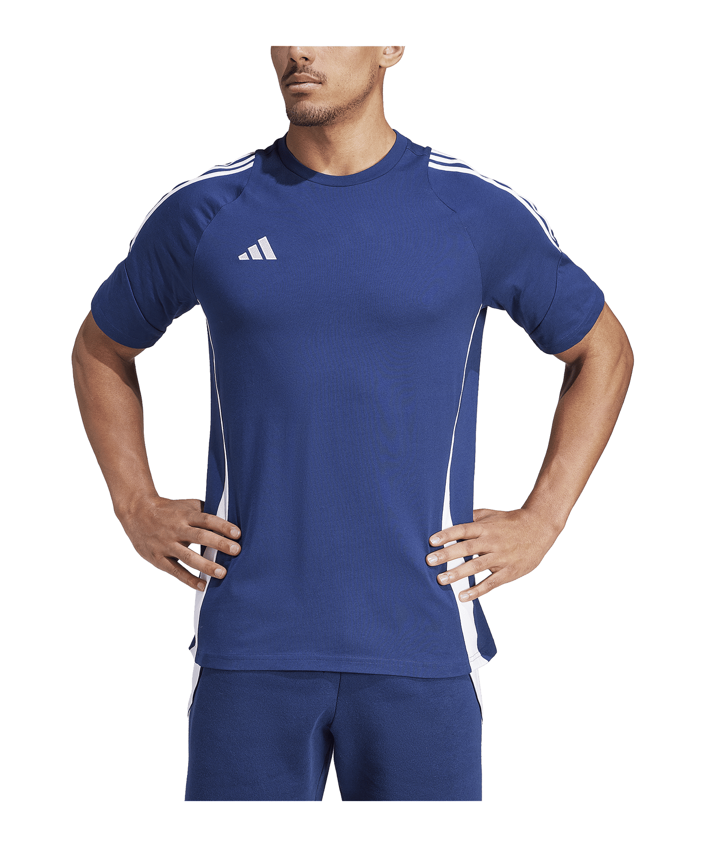 adidas Tiro 24 T-Shirt Blau Weiss - blau