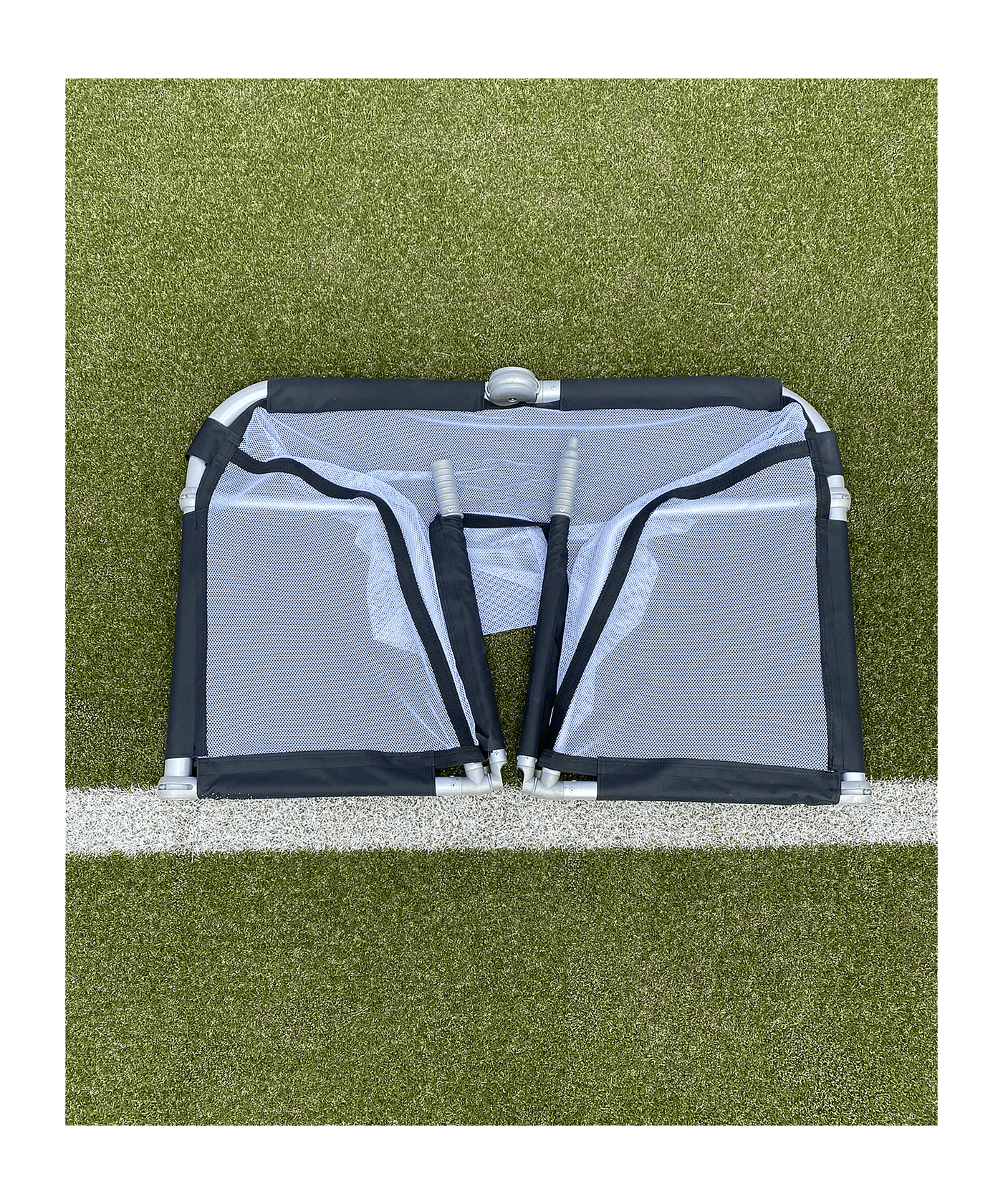 Cawila LIGA Fußball Minitor | Alu Klapptor | 120 x 80cm - silber