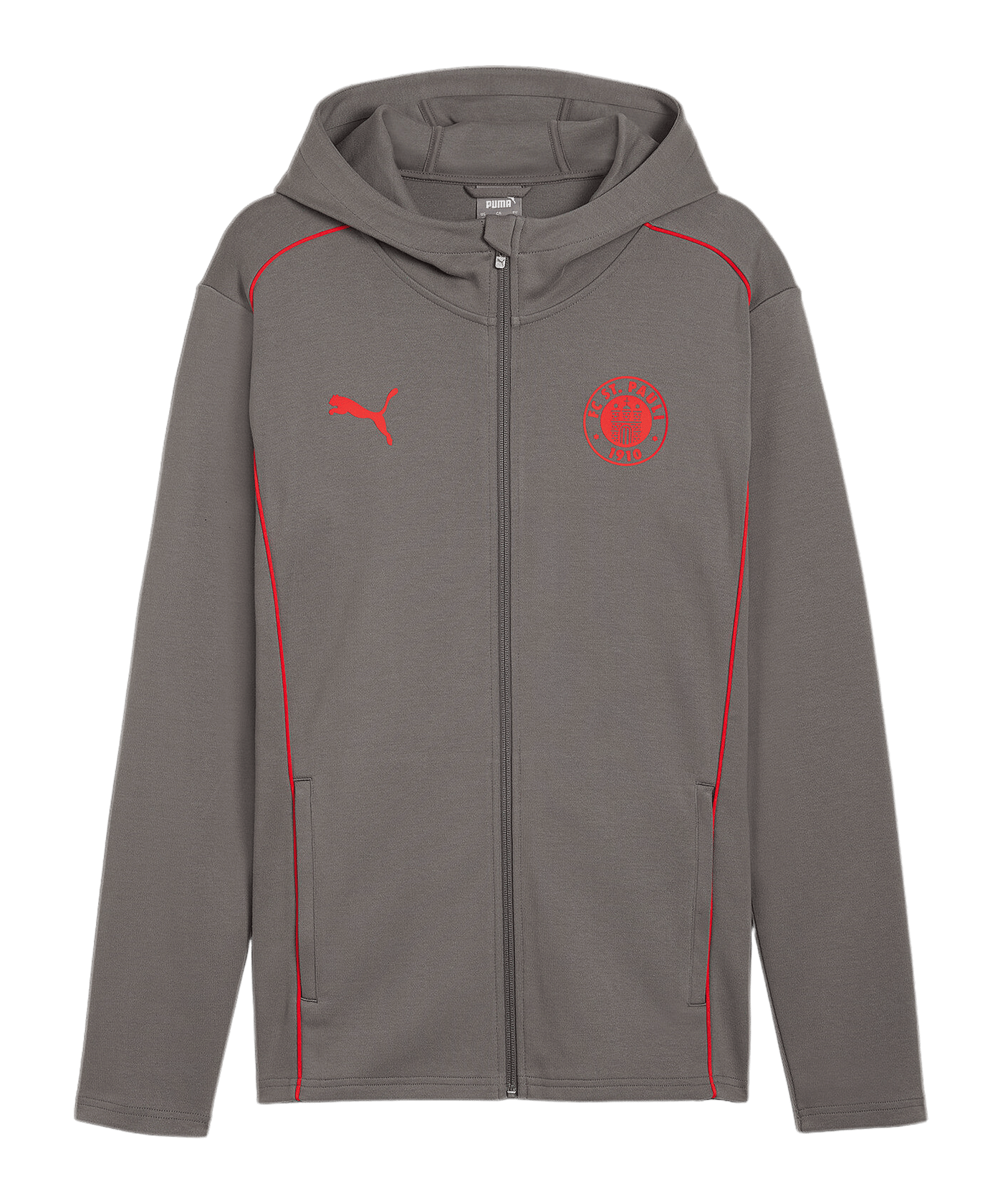 PUMA FC St. Pauli Casual Kapuzenjacke Grau F06 - grau