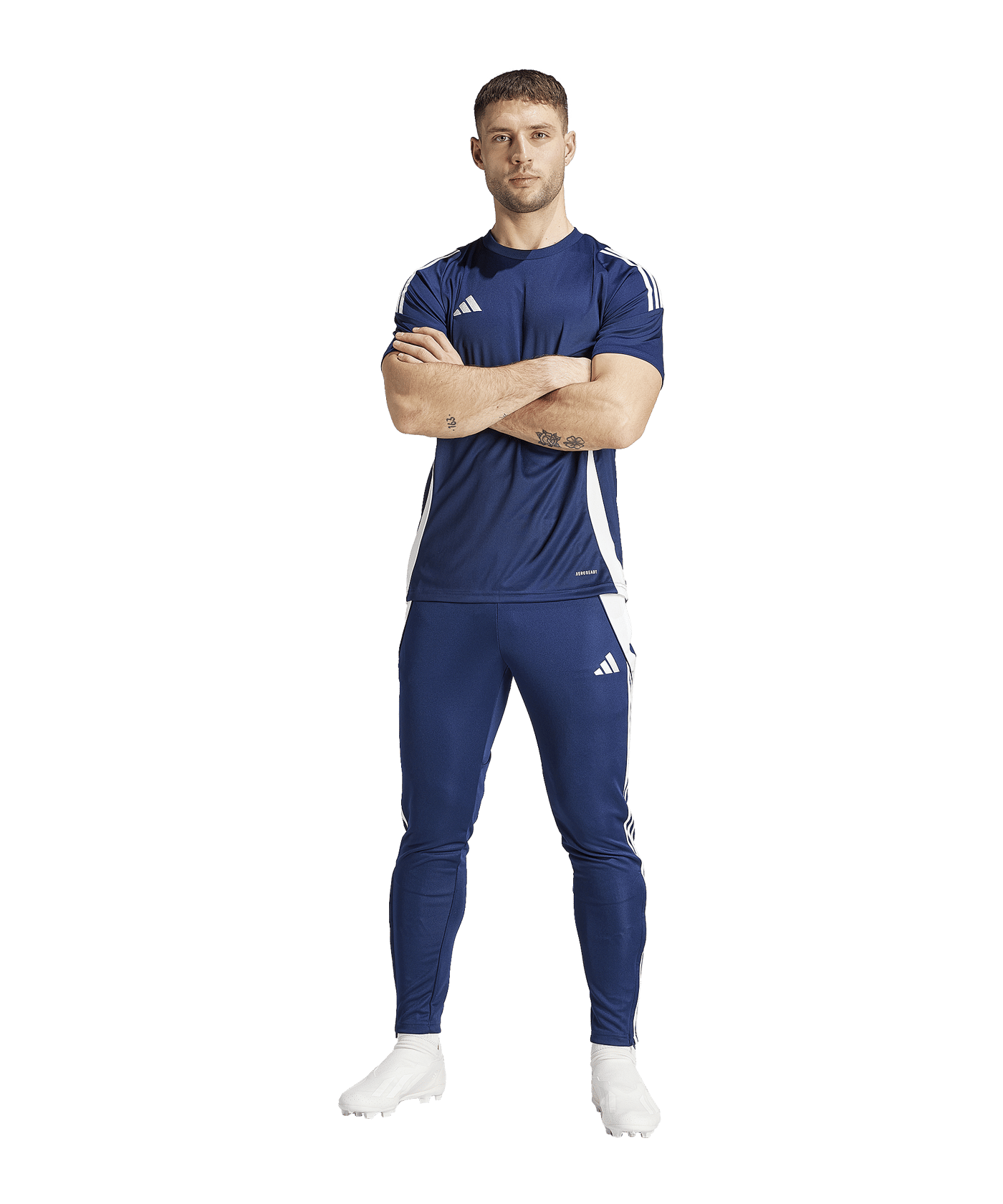 adidas Tiro 24 Slim Trainingshose Blau Weiss - blau