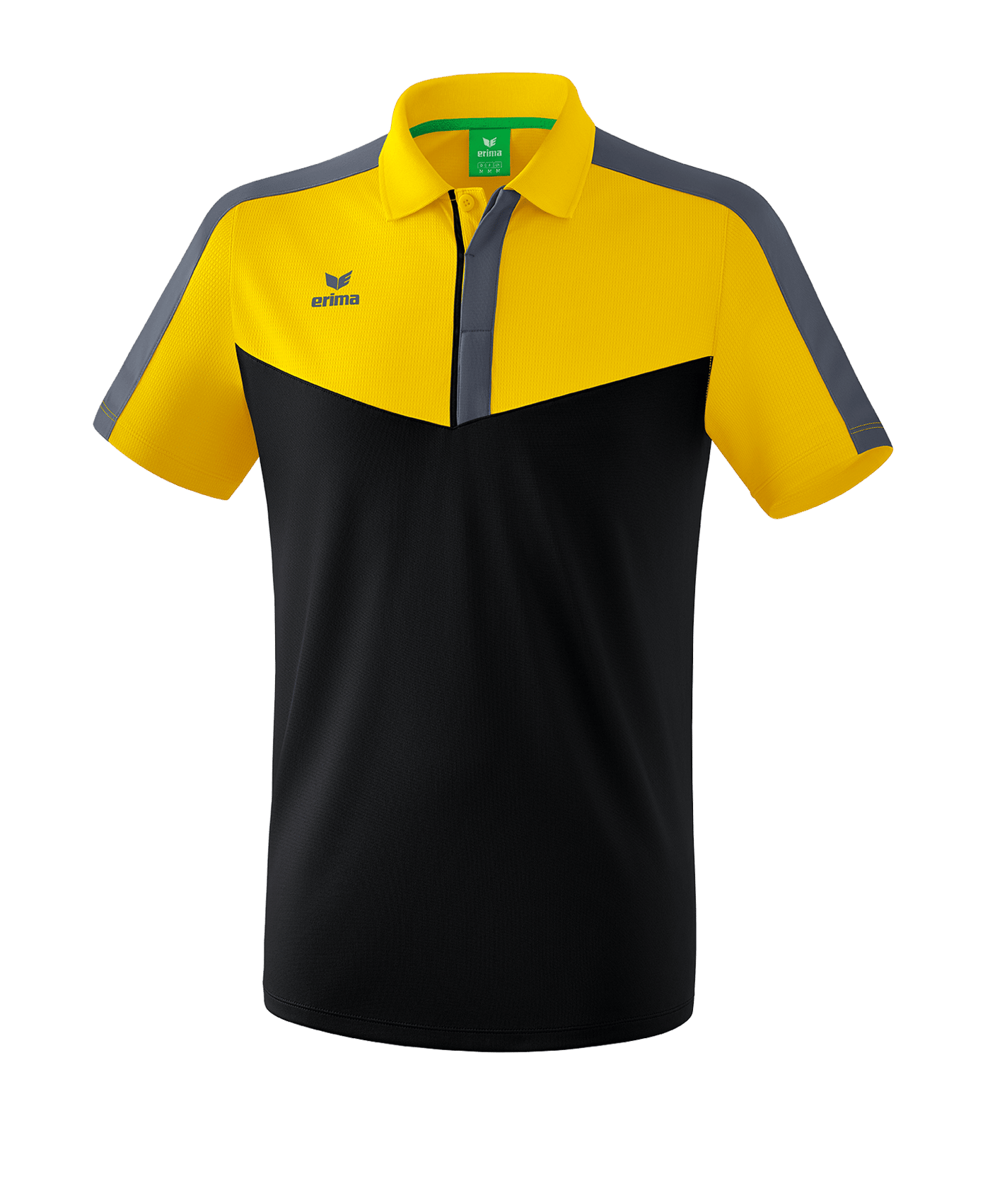 Erima Squad Poloshirt Gelb Schwarz - gelb