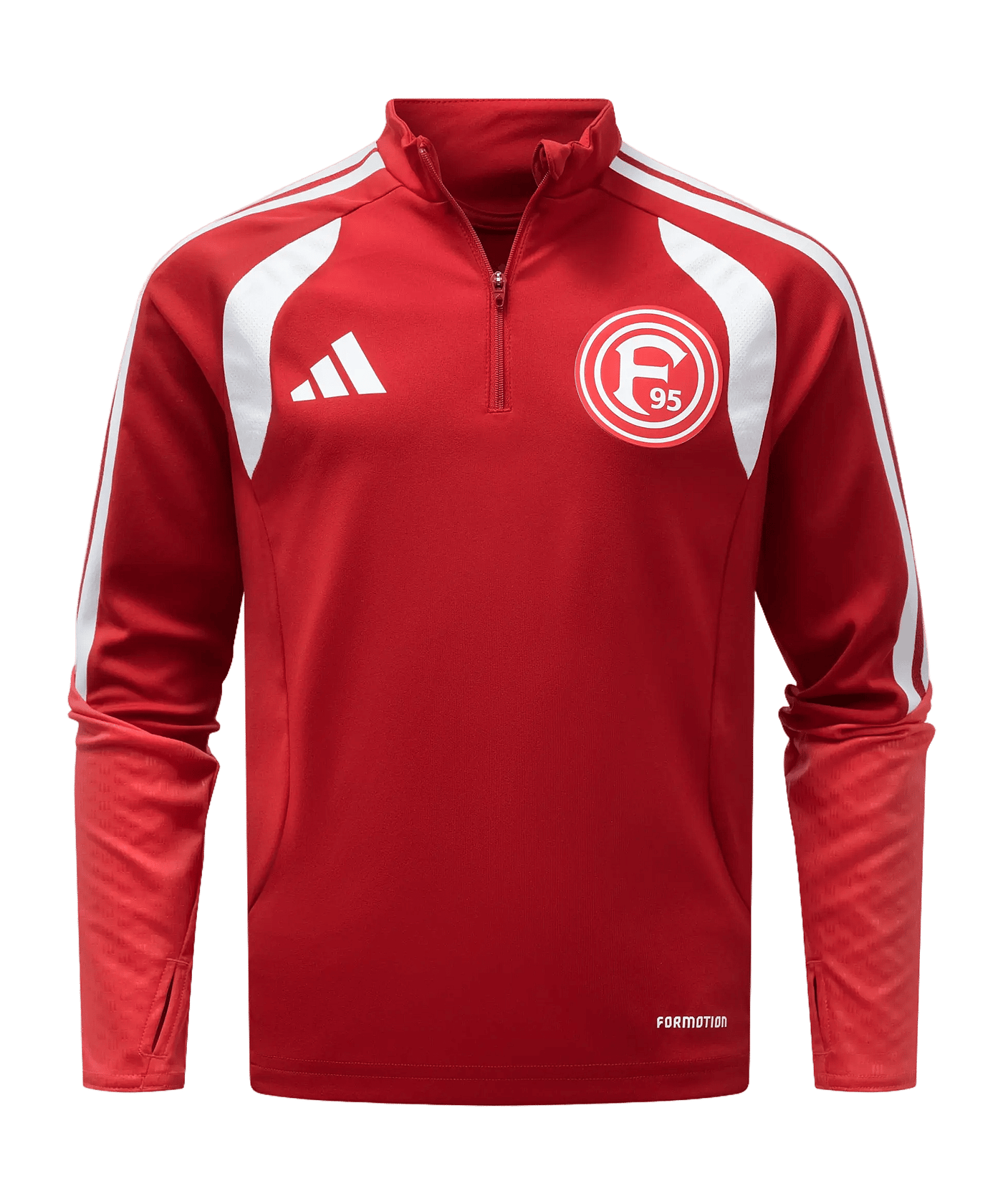 adidas Fortuna Düsseldorf Training Half Zip Top Kids Rot - rot