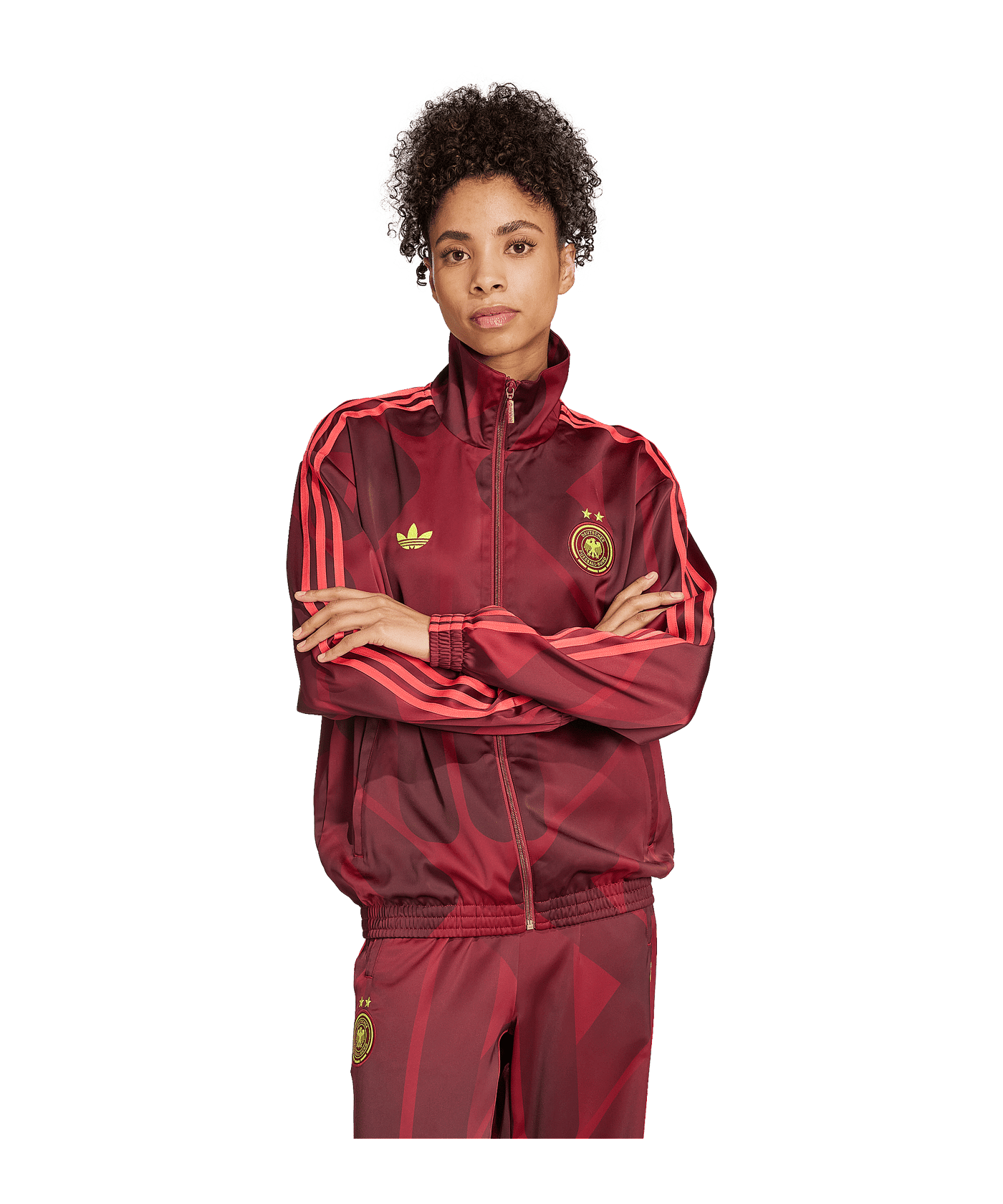 adidas Deutschland Track Sweatshirt Damen Rot - rot
