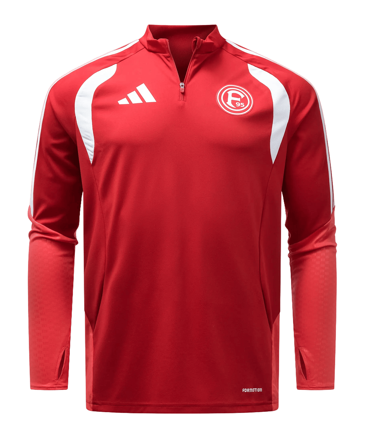 adidas Fortuna Düsseldorf Training Half Zip Top Rot - rot