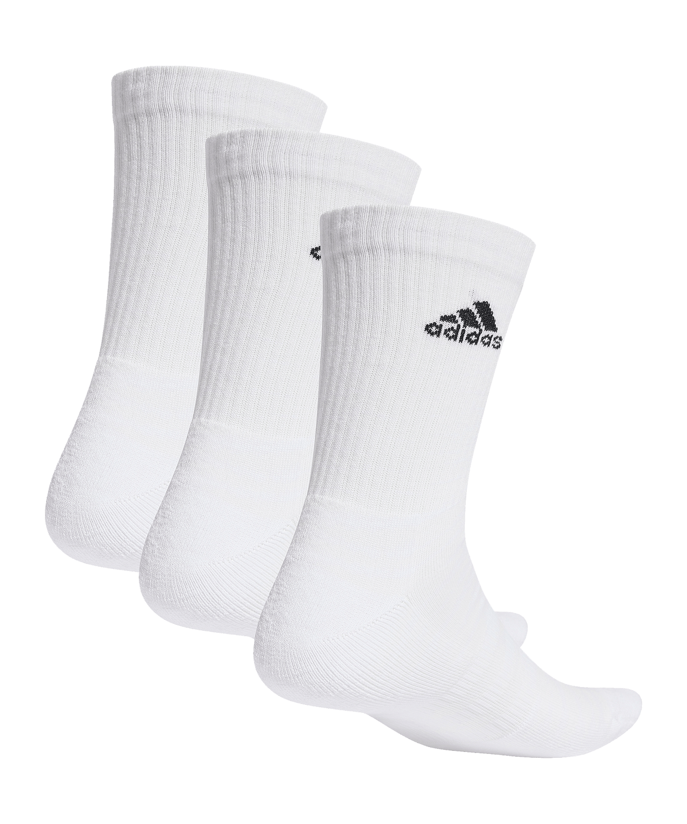 adidas Cush Crew 3er Pack Socken Weiss Schwarz - weiss