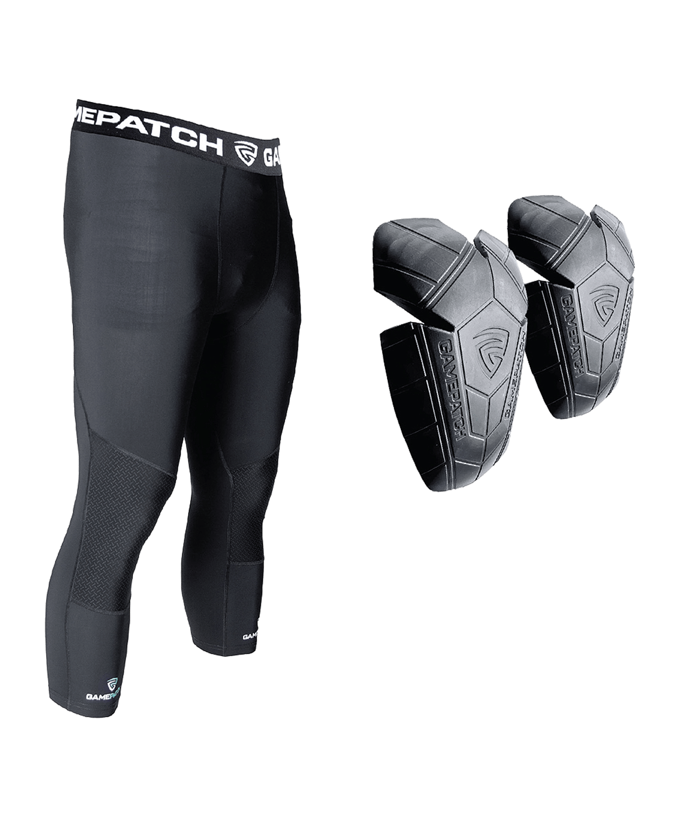 Gamepatch 3/4 Abrasiresistant Knee Padding Tight Tight Schwarz - schwarz