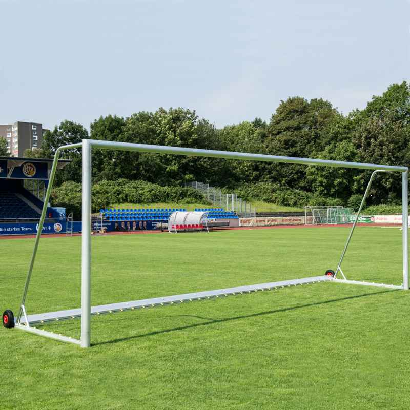 Safety Fußballtore 7,32x2,44 m vollverschweißt | kippsicher - grau
