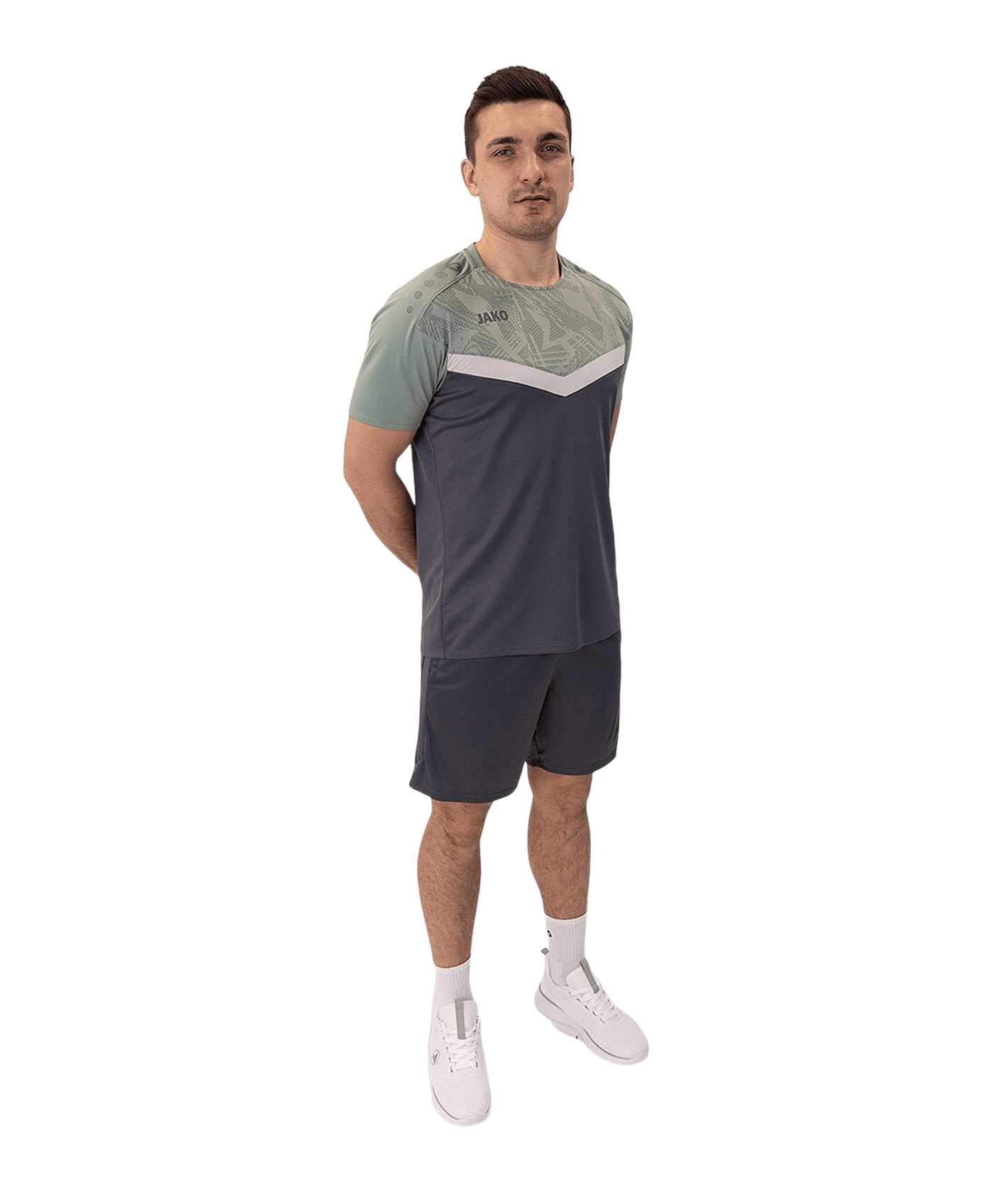 JAKO Icon T-Shirt Grau Grün F852 | - grau