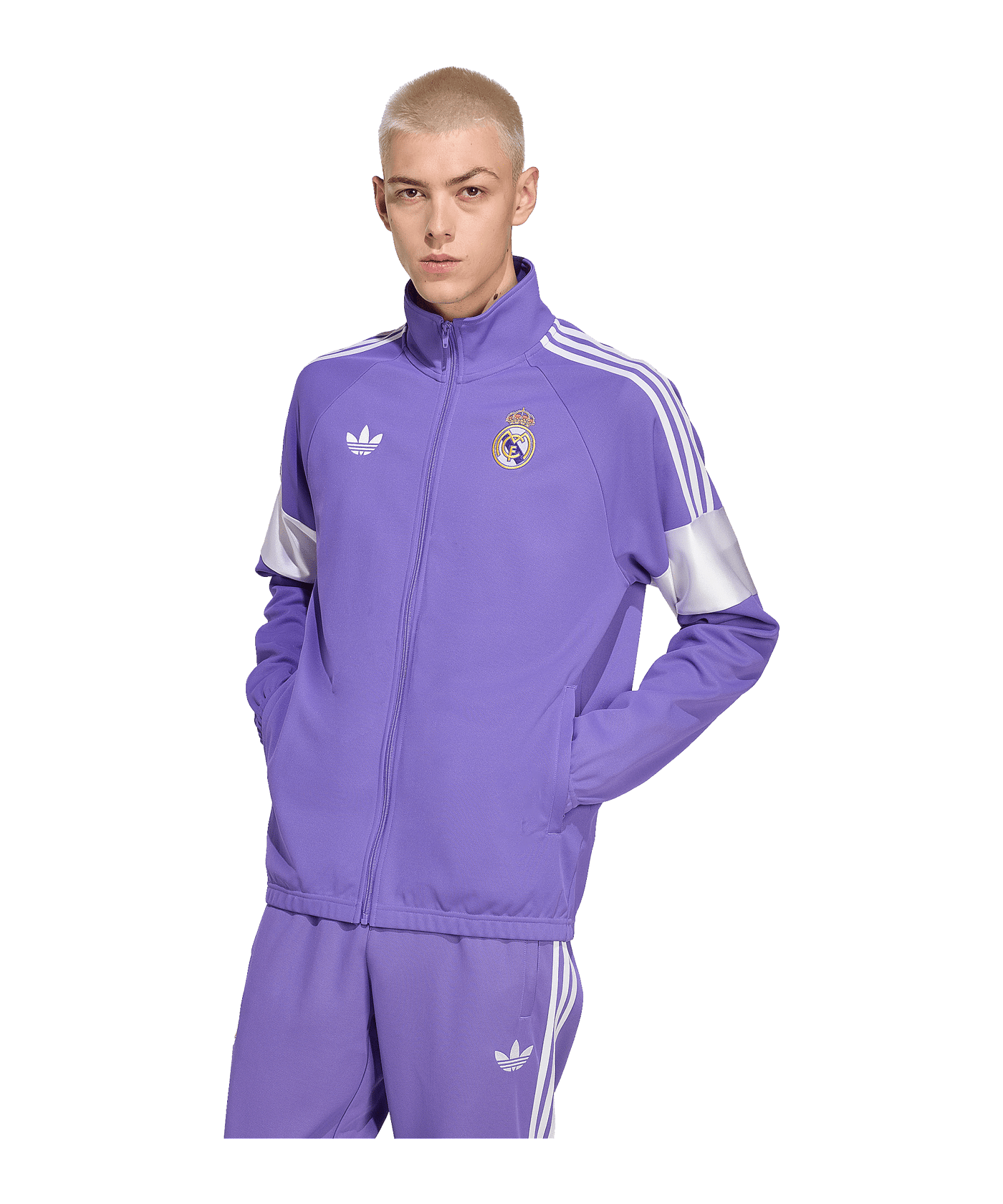 adidas Real Madrid Lfstlr Track Sweatshirt Lila - lila