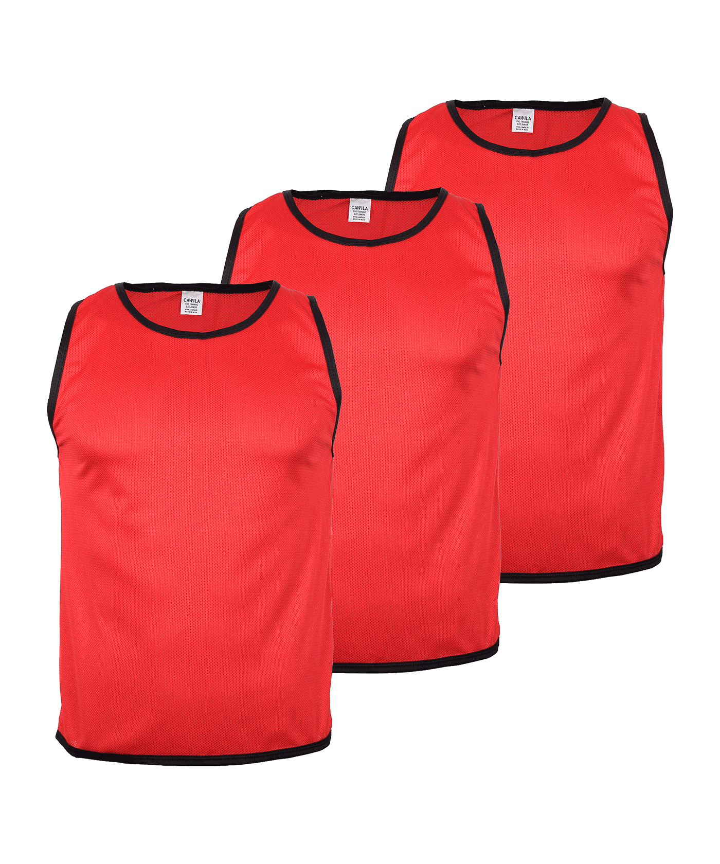 Cawila Trainingsleibchen Academy 3er Set Kids Rot | - rot