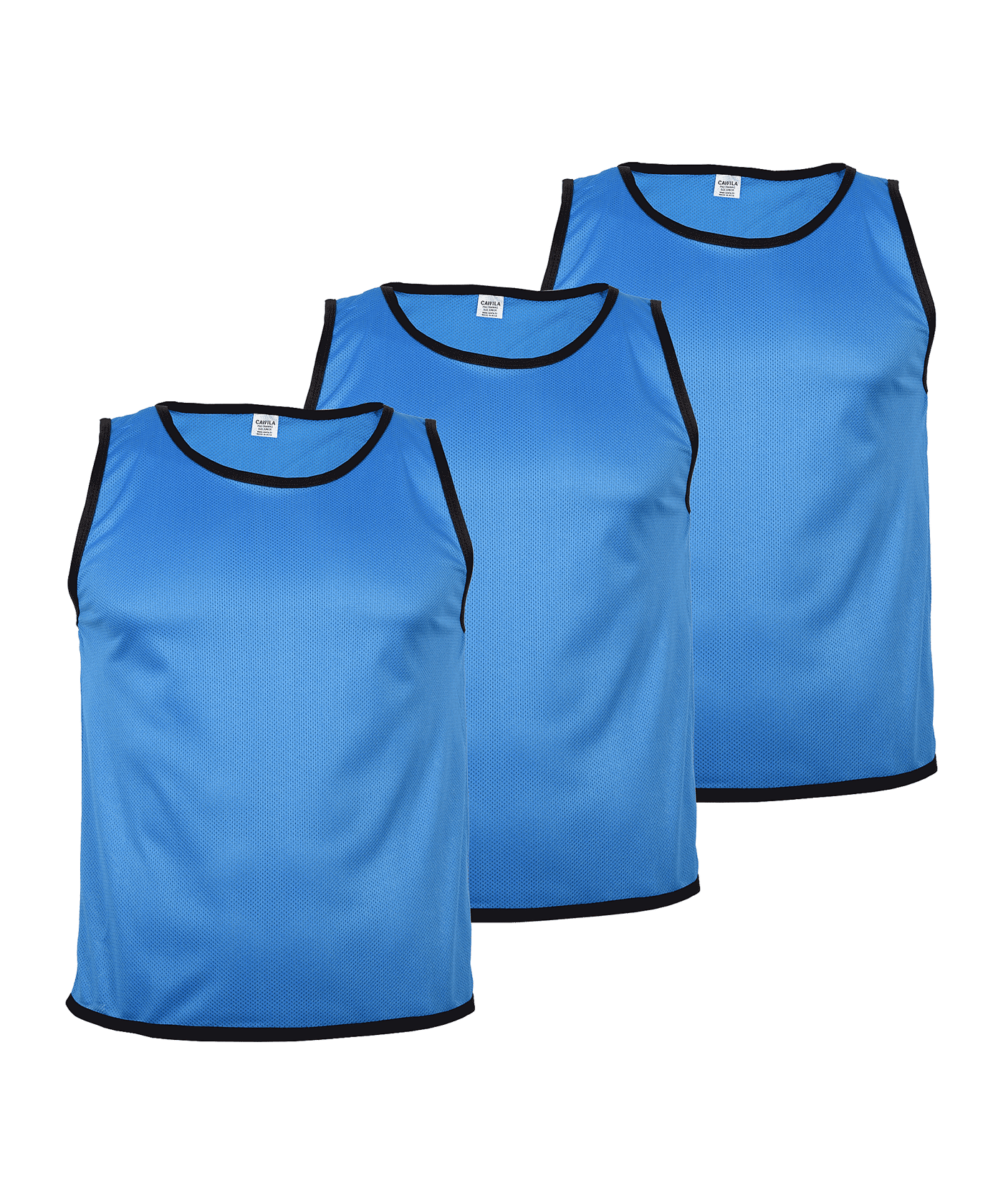 Cawila ACADEMY Trainingsleibchen 3er Set Kids Blau | - blau