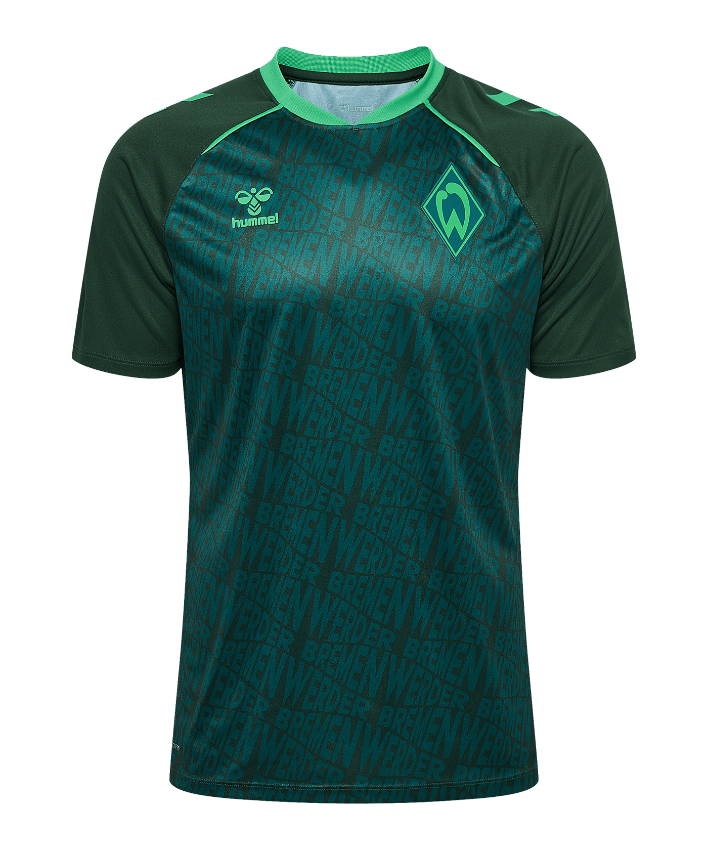 hummel SV Werder Bremen Pre Game Trikot 2026/2027 Grün F6228 - gruen