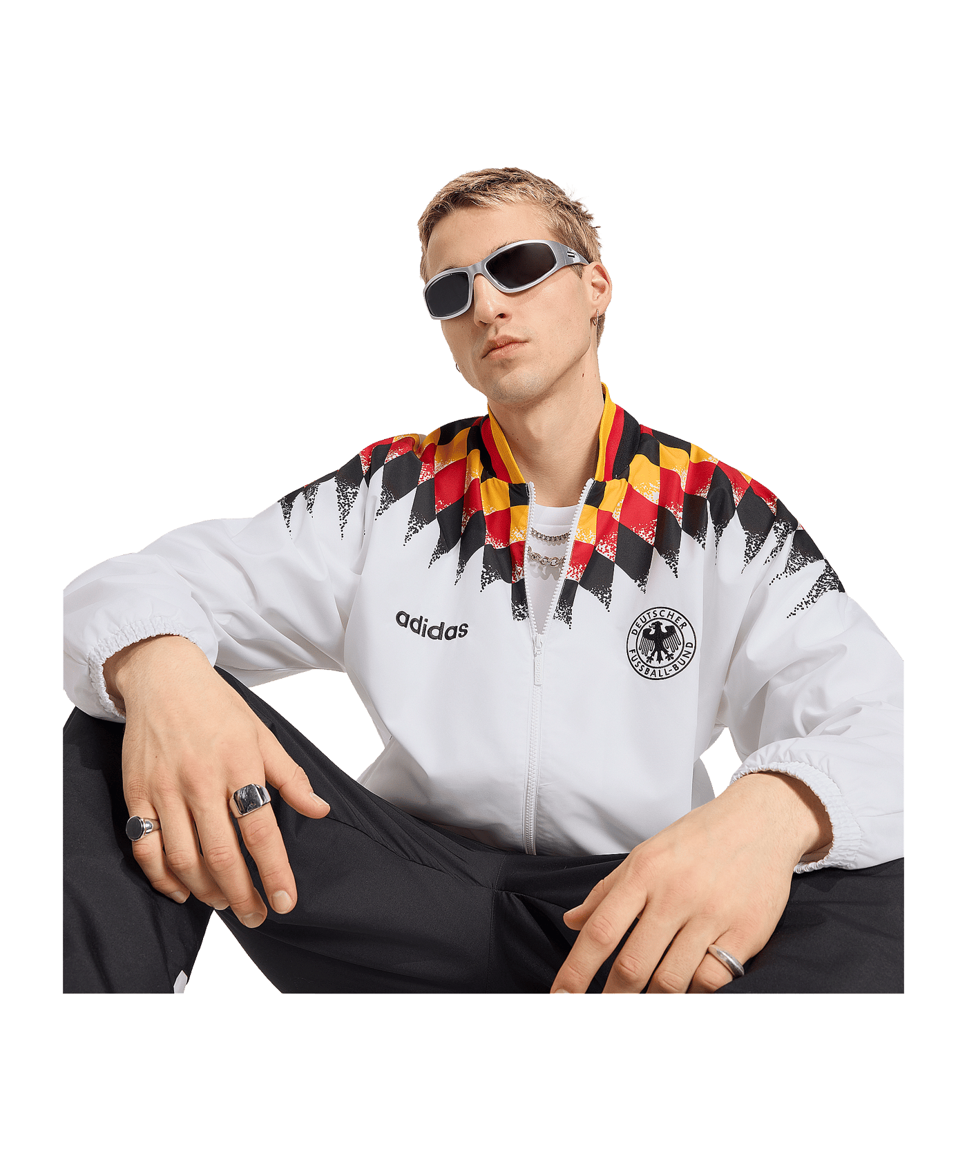 adidas DFB Deutschland Track Jacke Weiß - weiss