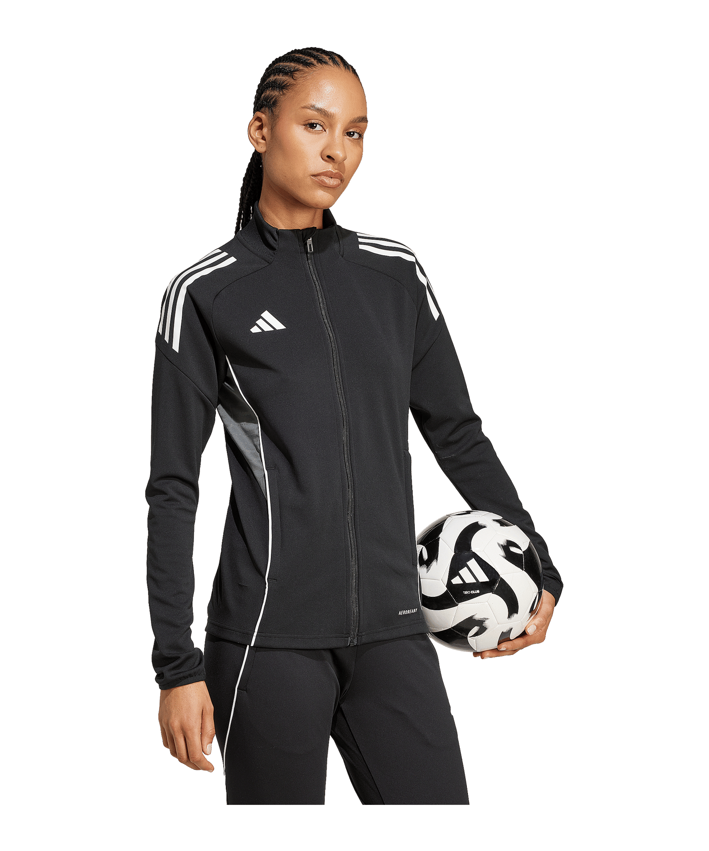 adidas Tiro 25 Competition Trainingsjacke Damen |  Schwarz - schwarz