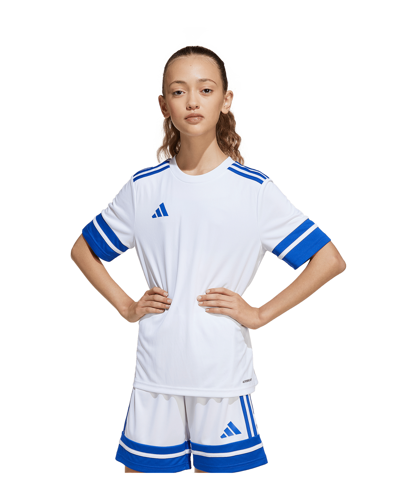 adidas Squadra 25 Trikot Kids Weiss/Blau | - weiss