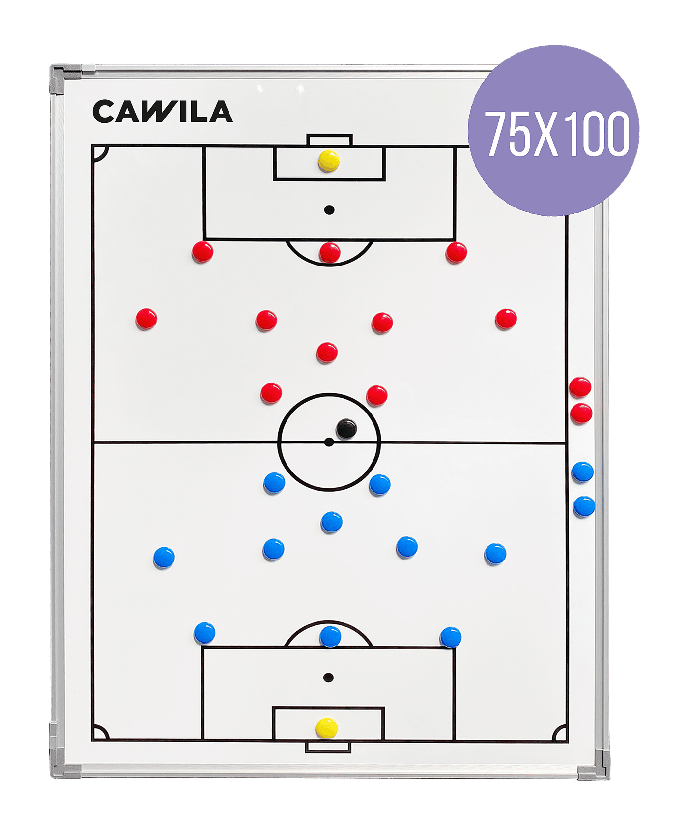 Cawila Taktiktafel Fussball inkl. Tasche |  | Size: 75 x 100 cm Weiss - weiss