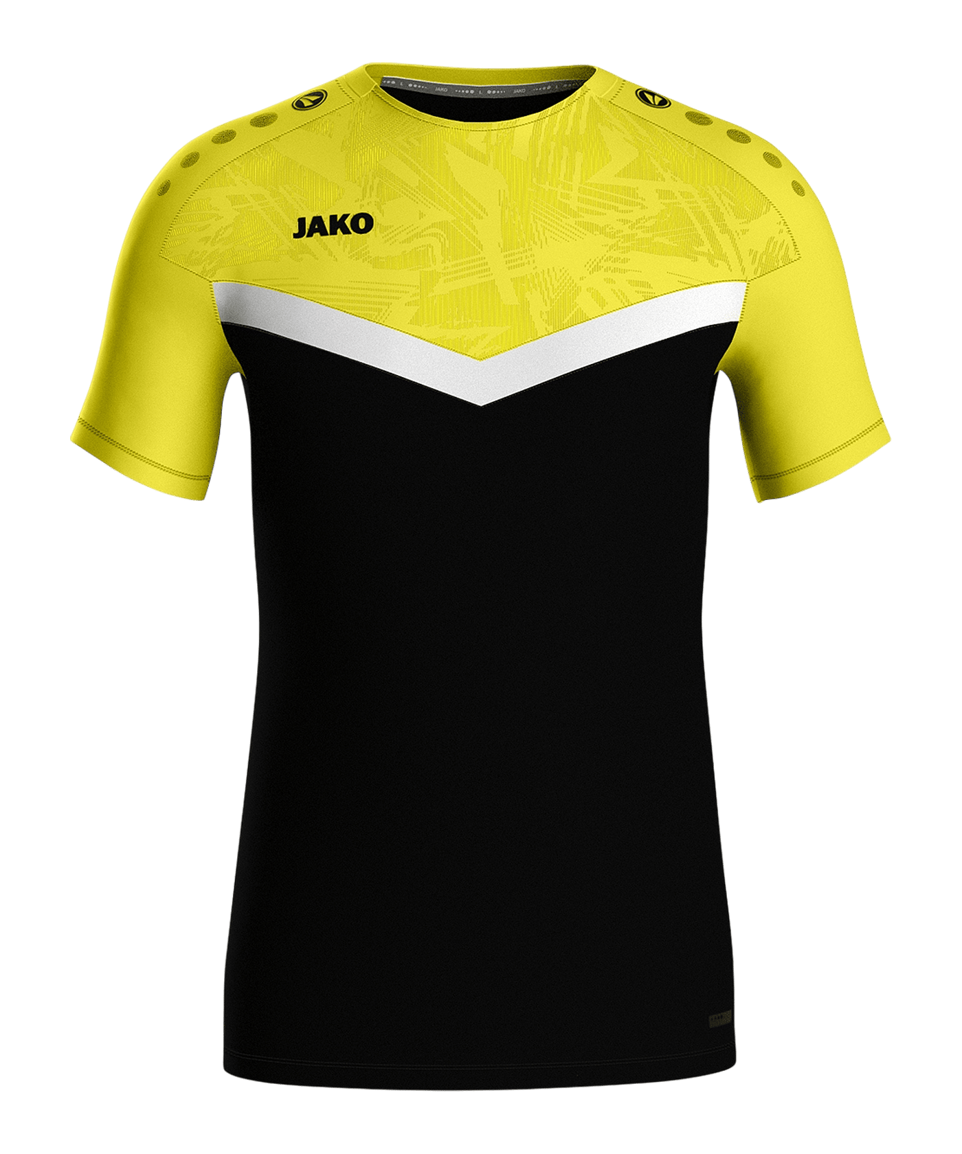 JAKO Icon T-Shirt Schwarz Gelb F808 | - schwarz