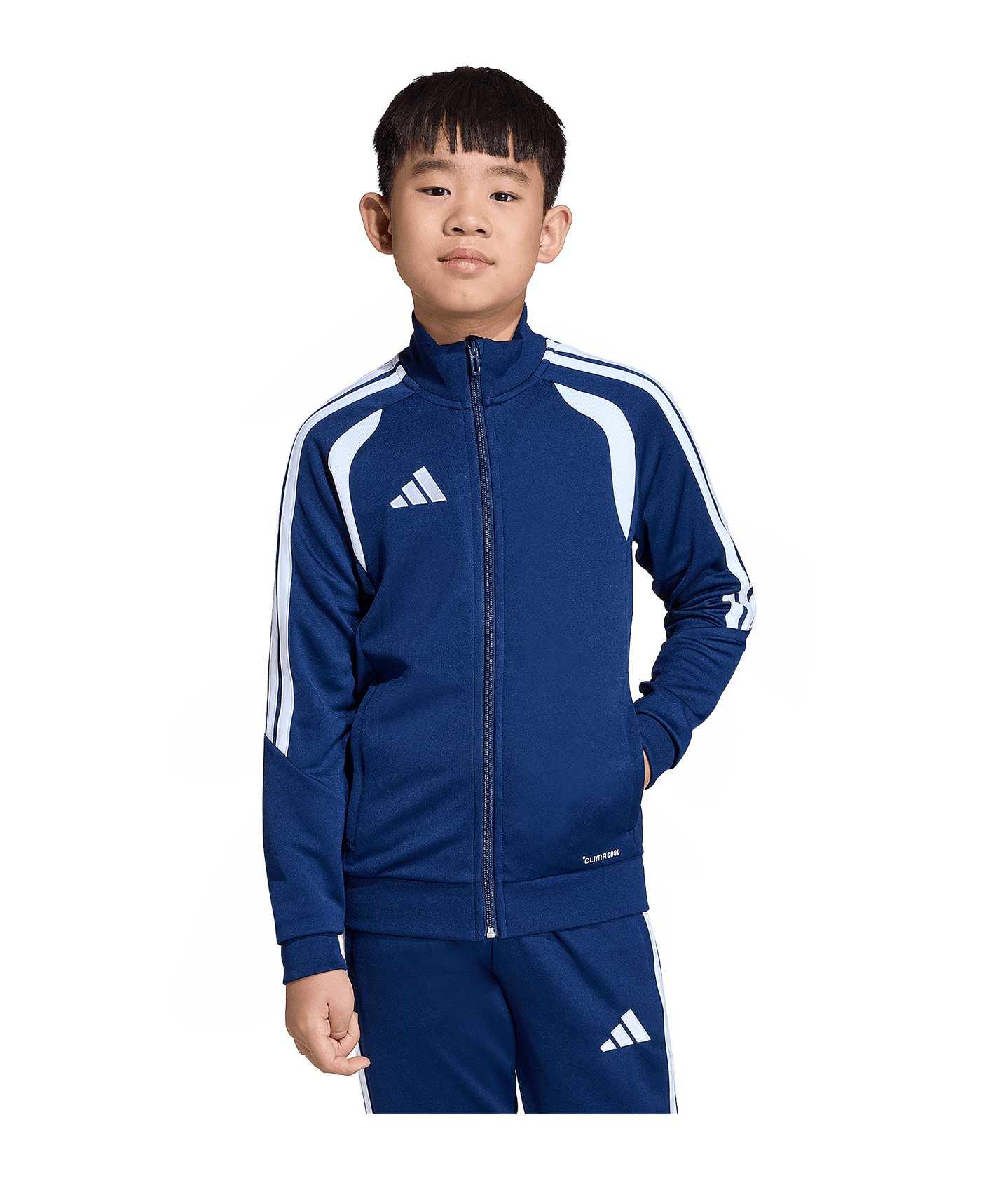 adidas Tiro 26 League Trainingsjacke Kids Dunkelblau - weiss