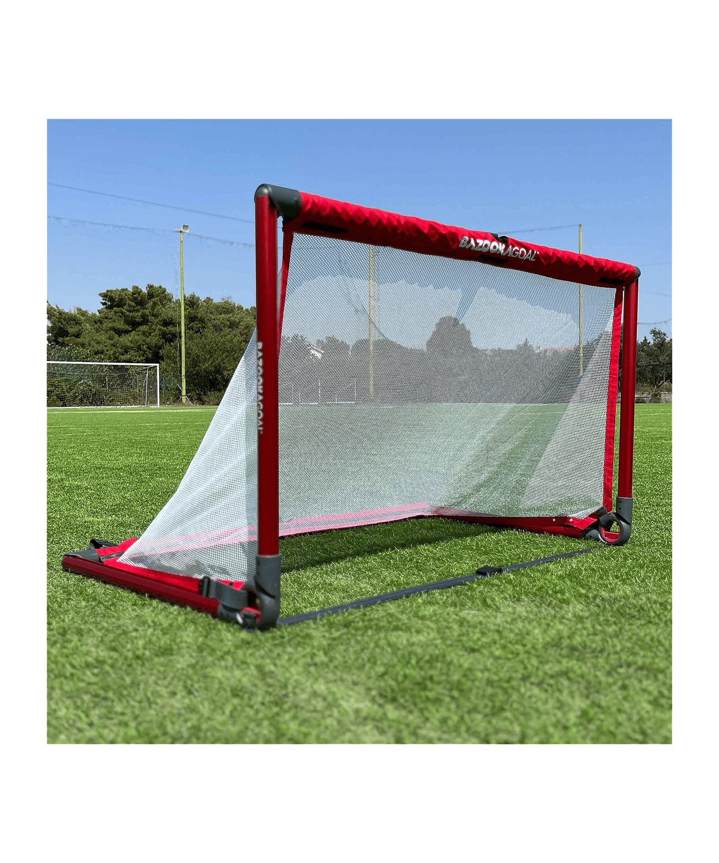BAZOOKAGOAL ALUMINIUM Teleskoptor | 150x90cm | |  Minitor Rot - rot