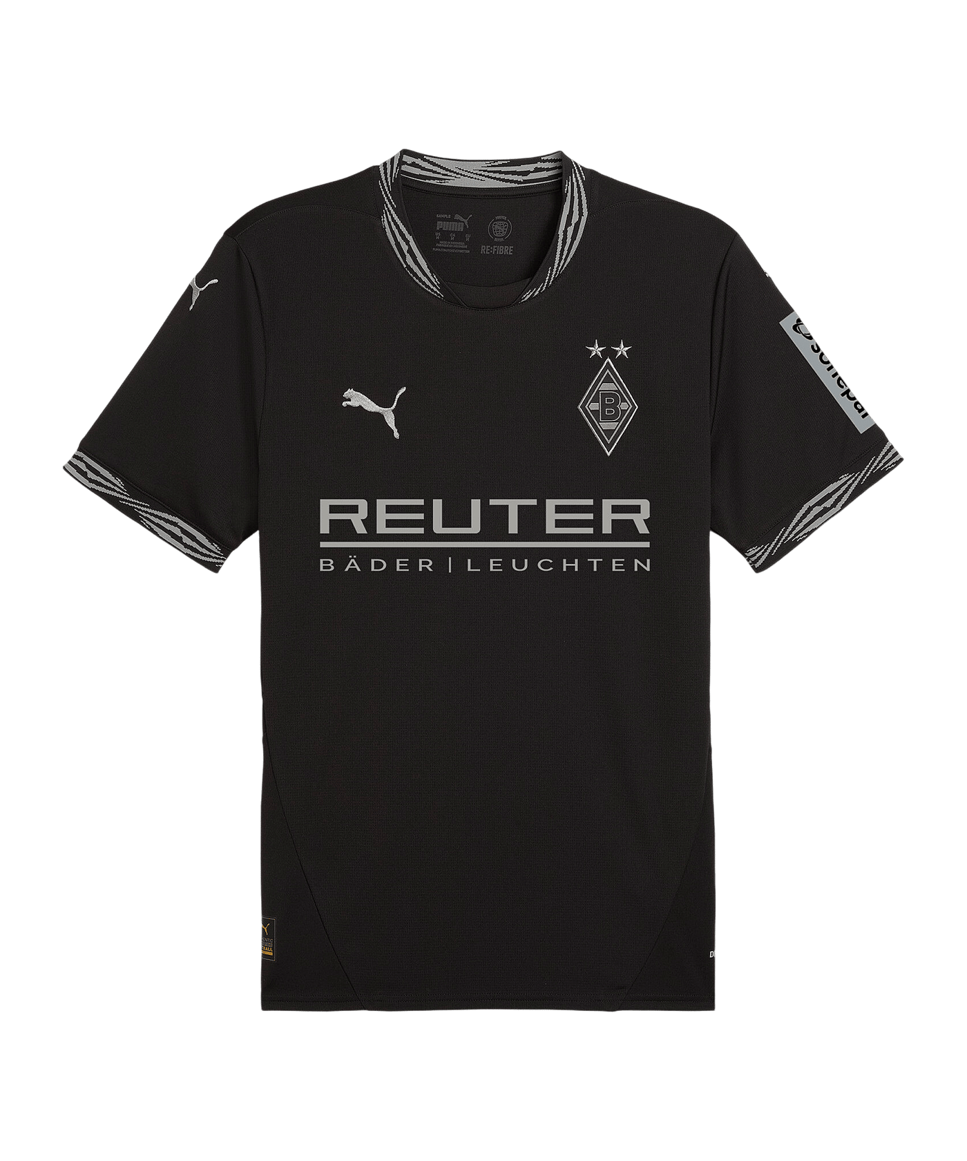 PUMA Borussia Mönchengladbach Trikot 3rd mit Sponsor 2024/2025 Schwarz F08 - schwarz