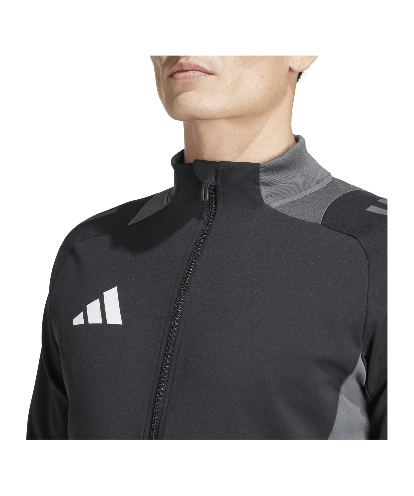adidas Tiro 24 Competition Trainingsjacke | Schwarz Grau - schwarz
