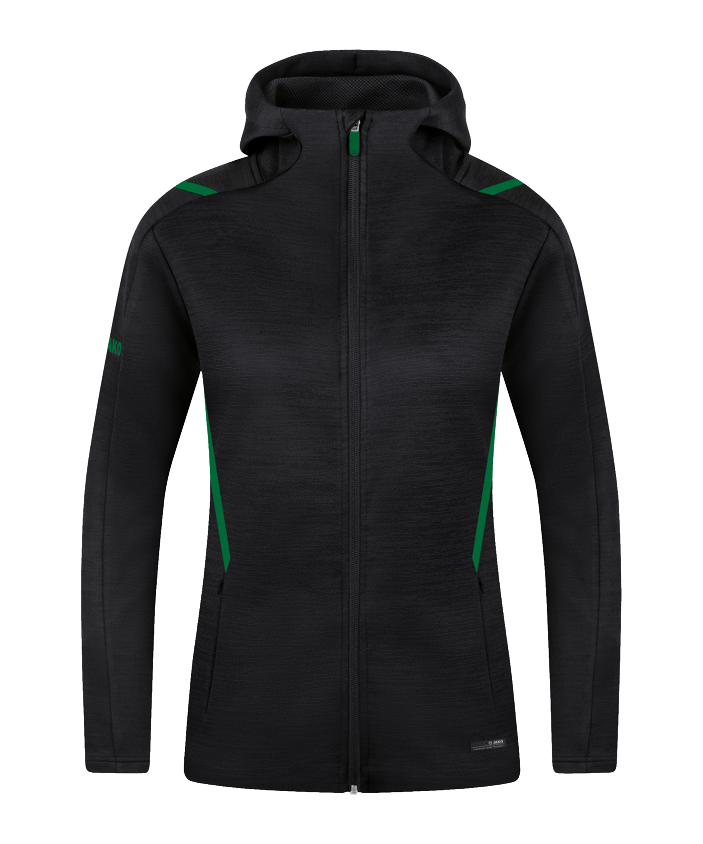 JAKO Challenge Freizeit Kapuzenjacke Damen F503 - schwarz