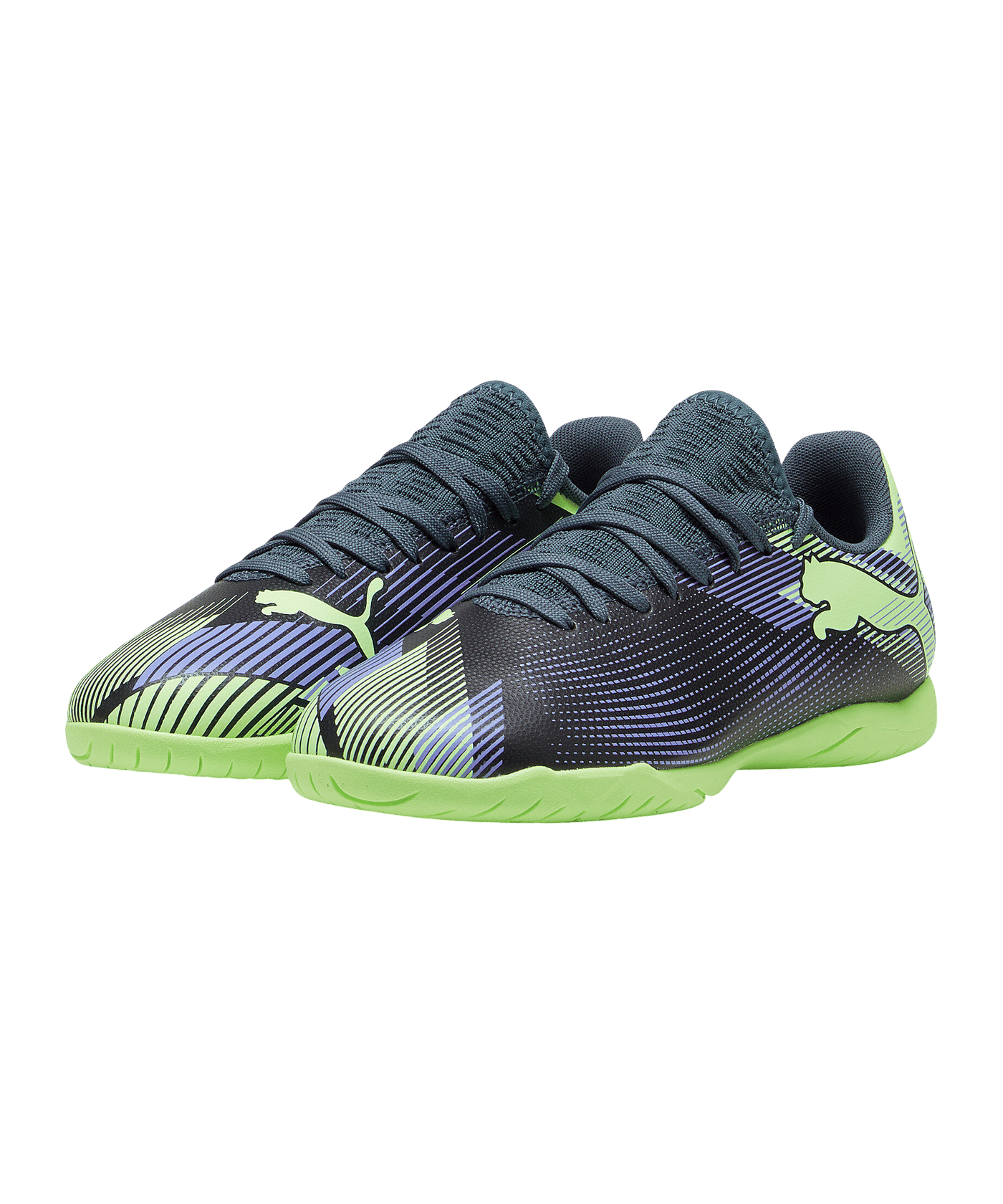 PUMA FUTURE 7 Play IN Lights Out Jr Kids Grau Weiss F03 - grau