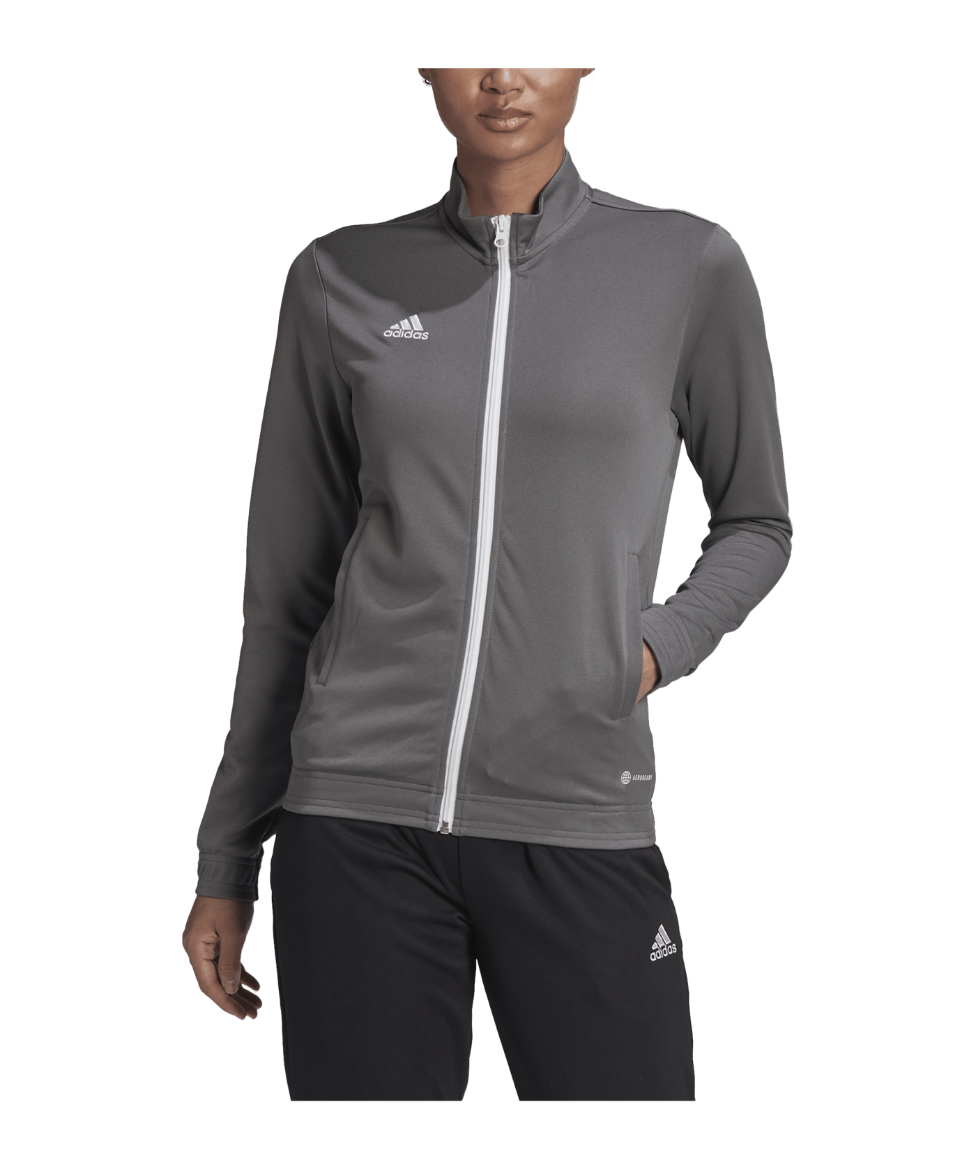 adidas Entrada 22 TK Trainingsjacke Damen Grau - grau