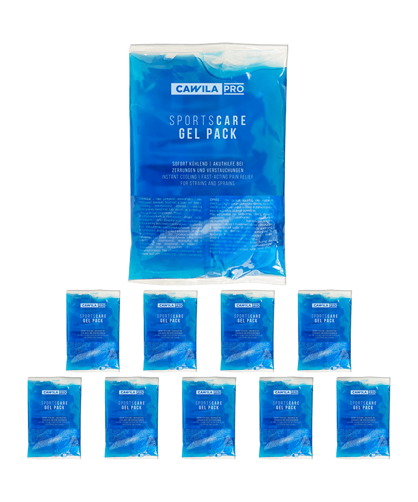 Cawila PRO Sportscare GEL PACK | 10er Set | | 14 x 18 cm - weiss