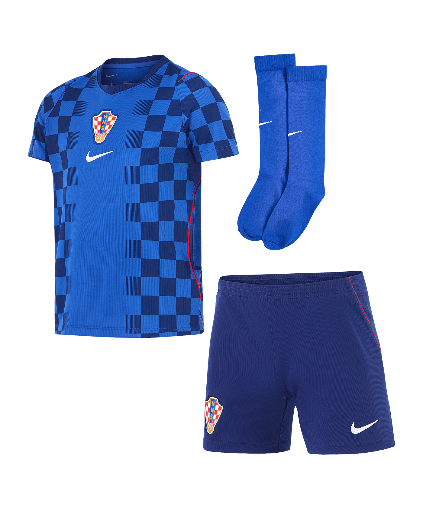 Nike HNS Kroatien Minikit Trikot Set Away WM 2026 Kids Blau F444 - blau