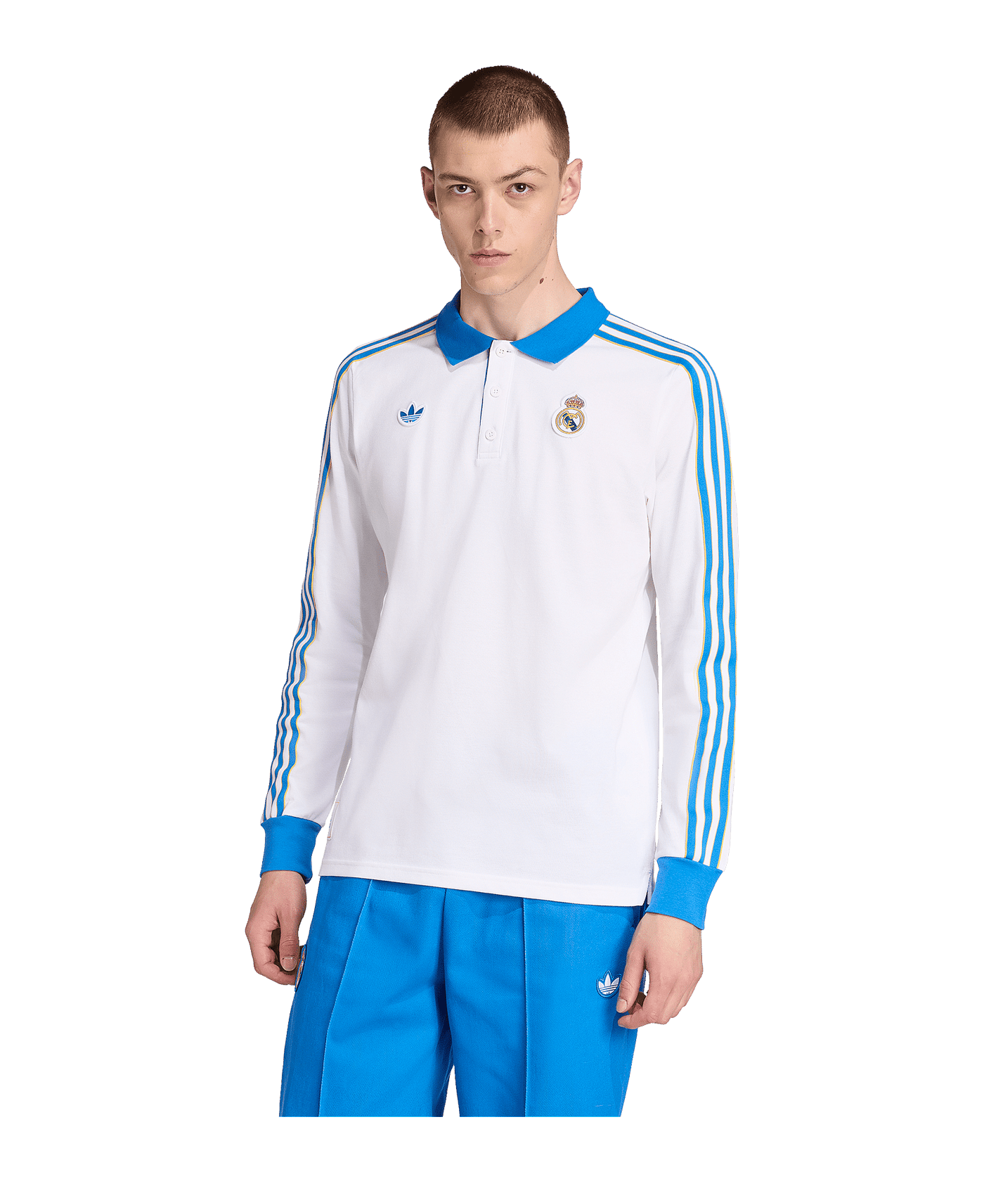 adidas Real Madrid Icon Long Sleeve Polo Weiß | S | 10352592.212