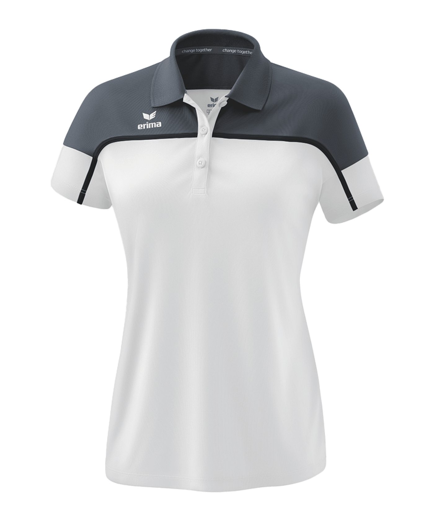Erima Change by Poloshirt Damen Weiss Grau | - weiss
