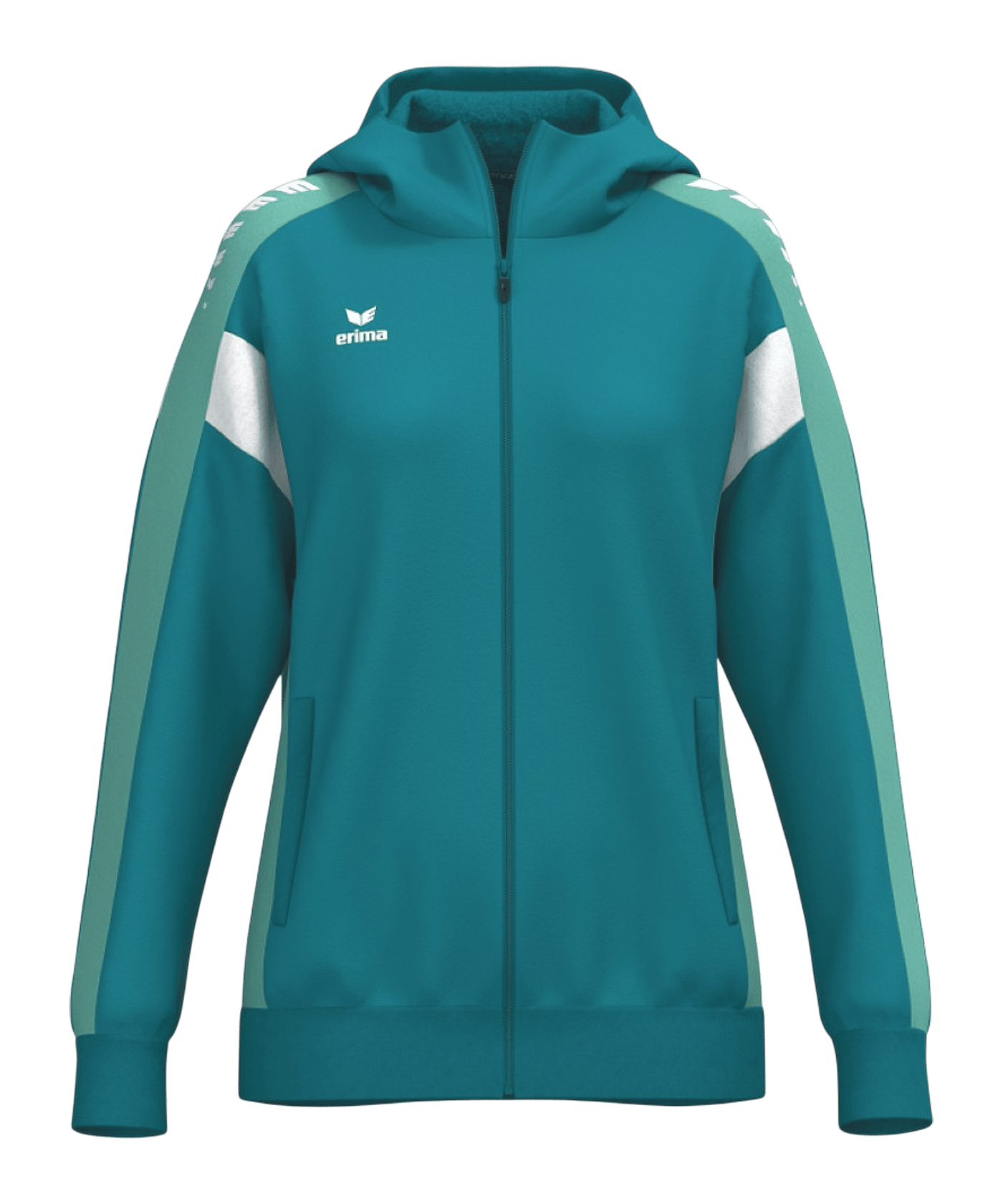 Erima Celebrate 125 Kapuzenjacke Damen Blau Ftahitianbluemint - blau