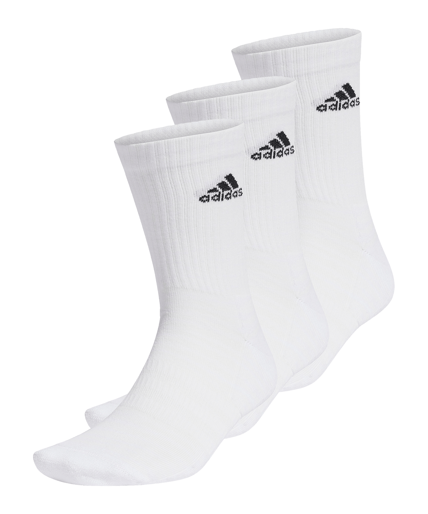 adidas Cush Crew 3er Pack Socken Weiss Schwarz - weiss