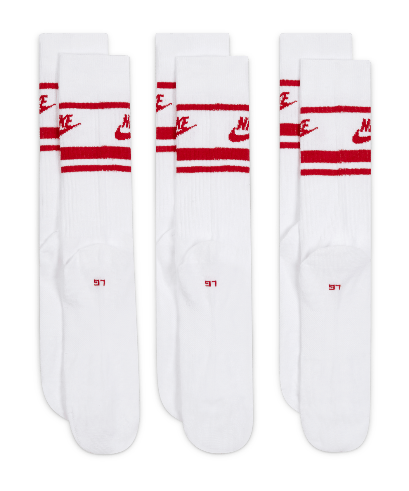 Nike Essential Crew Stripe Socken 3er Pack F102 - weiss