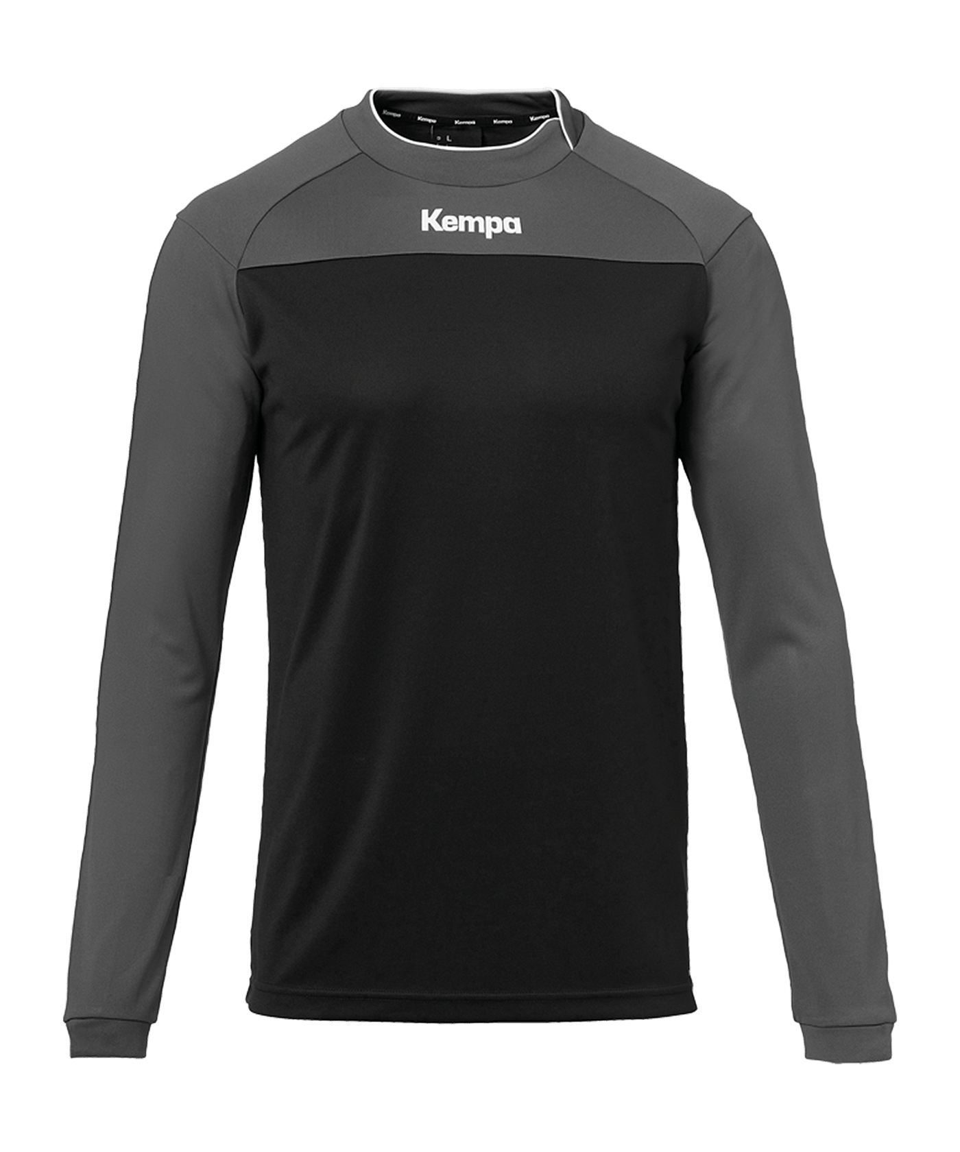 Kempa Prime Shirt langarm Schwarz Grau F01 - schwarz