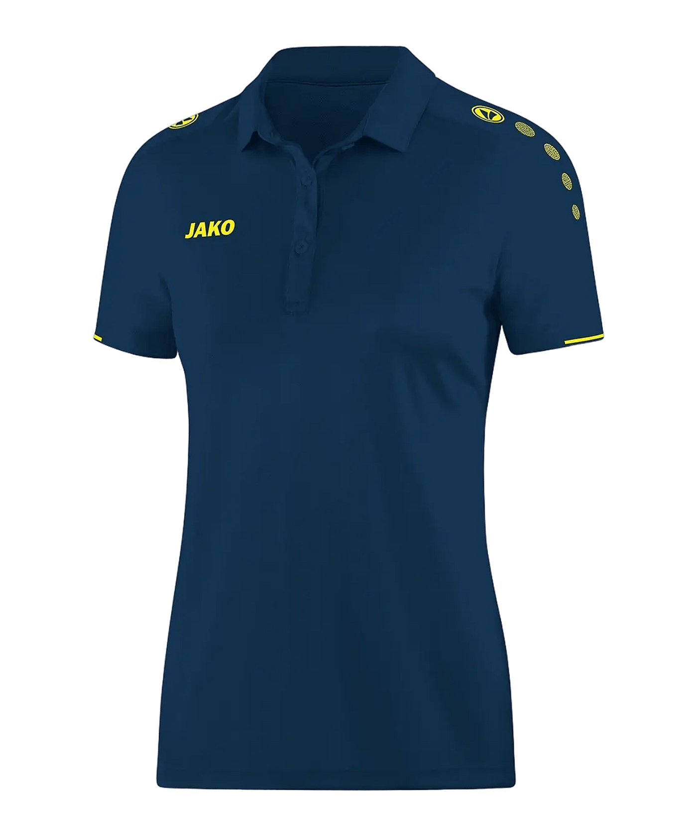 JAKO Classico Poloshirt Damen Blau Gelb F42 - blau