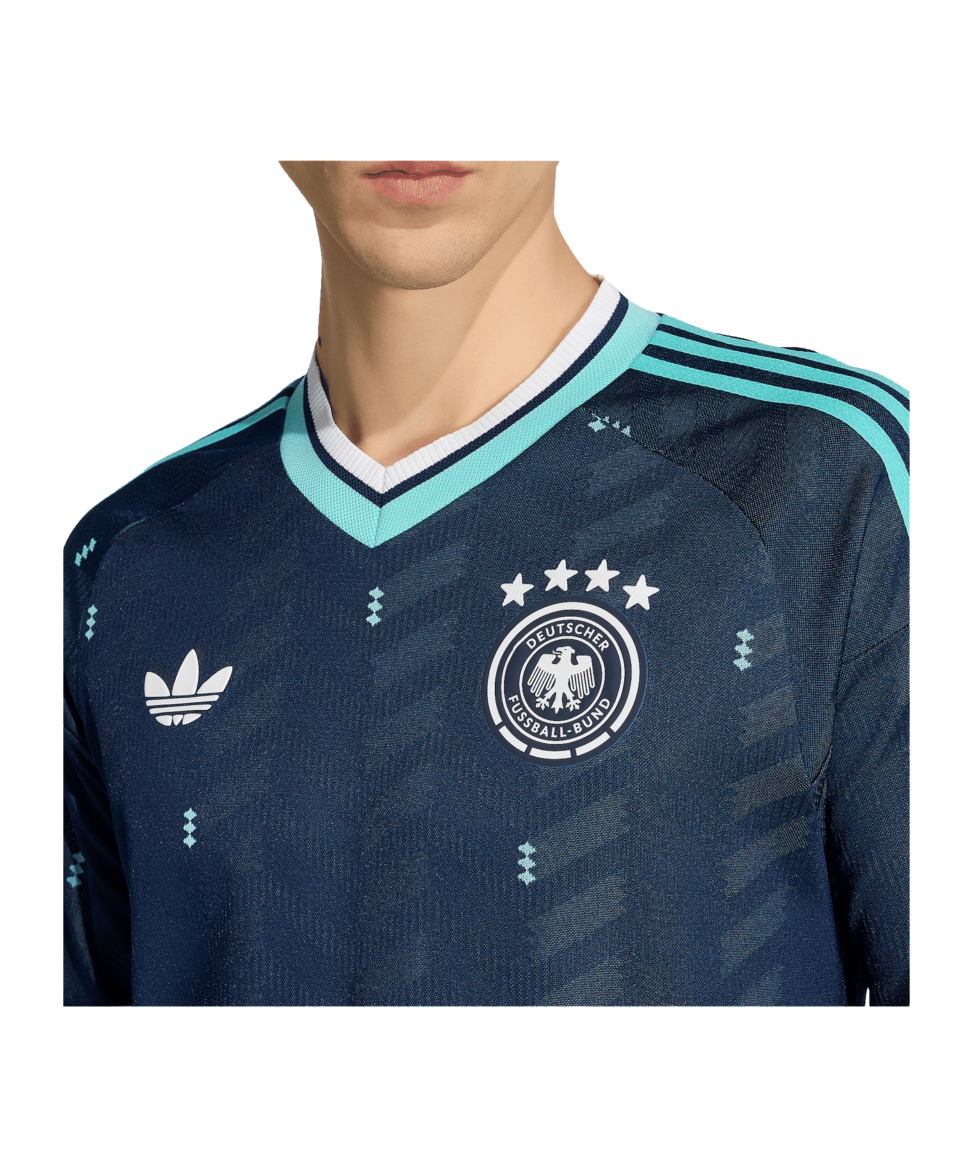 adidas DFB Deutschland Authentic Trikot Langarm |  Away WM 2026 Blau - blau