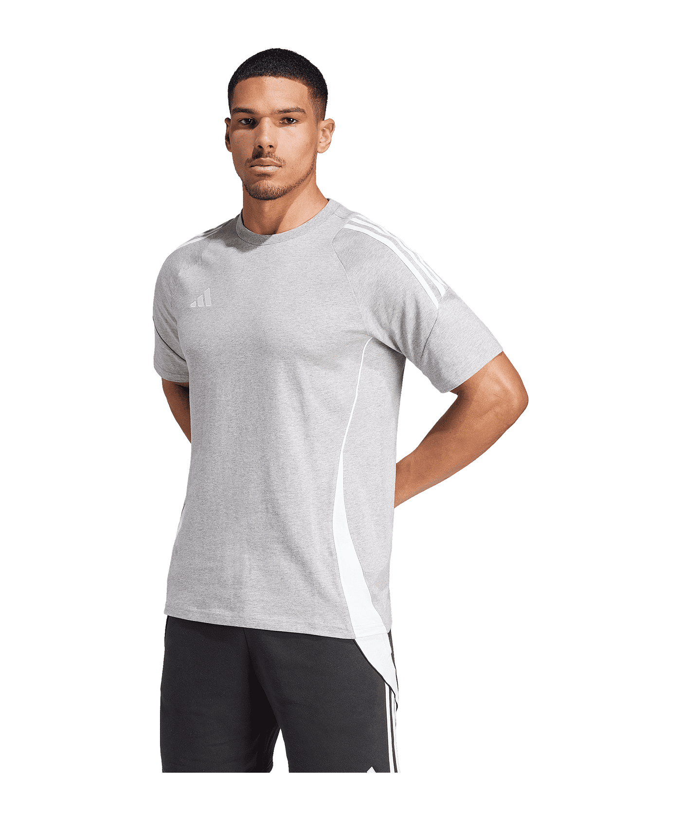 adidas Tiro 24 T-Shirt Grau Weiss - grau