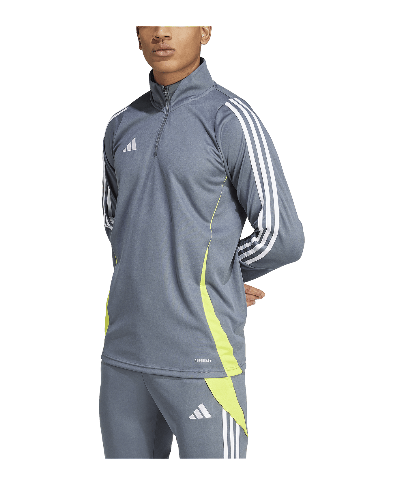 adidas Tiro 24 Trainingstop Grau Gelb - grau