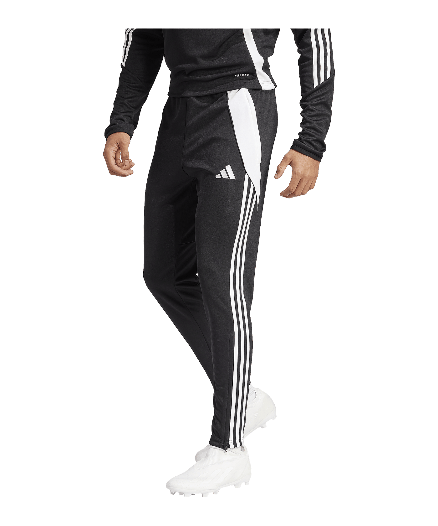adidas Tiro 24 Trainingshose Slim Schwarz Weiss - schwarz