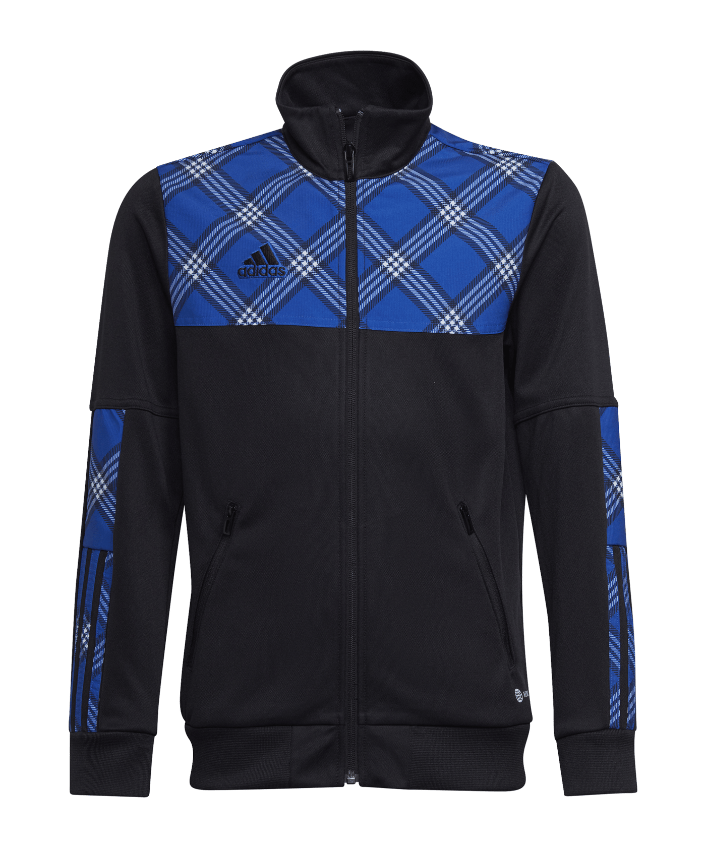 adidas Tiro Trainingsjacke Kids Schwarz Blau - schwarz