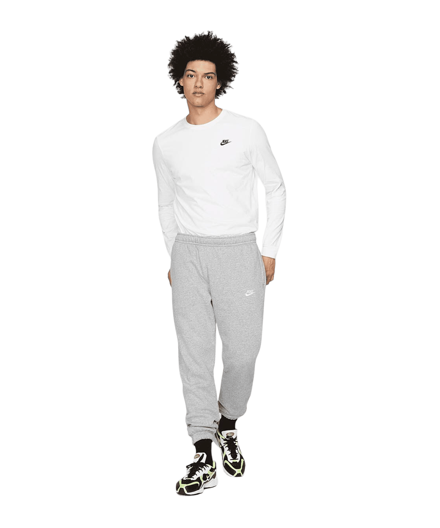 Nike Club Jogginghose Tall Grau Silber Weiss F063 - grau