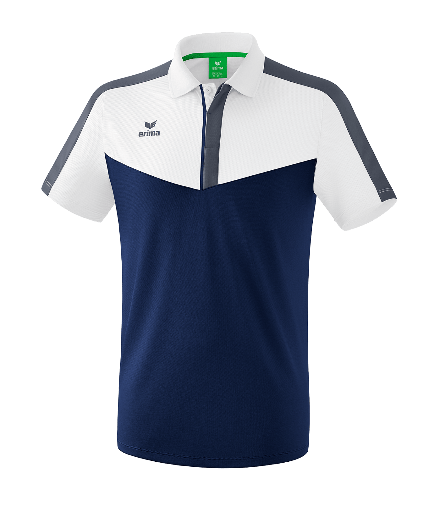 Erima Squad Poloshirt Weiss Blau - weiss