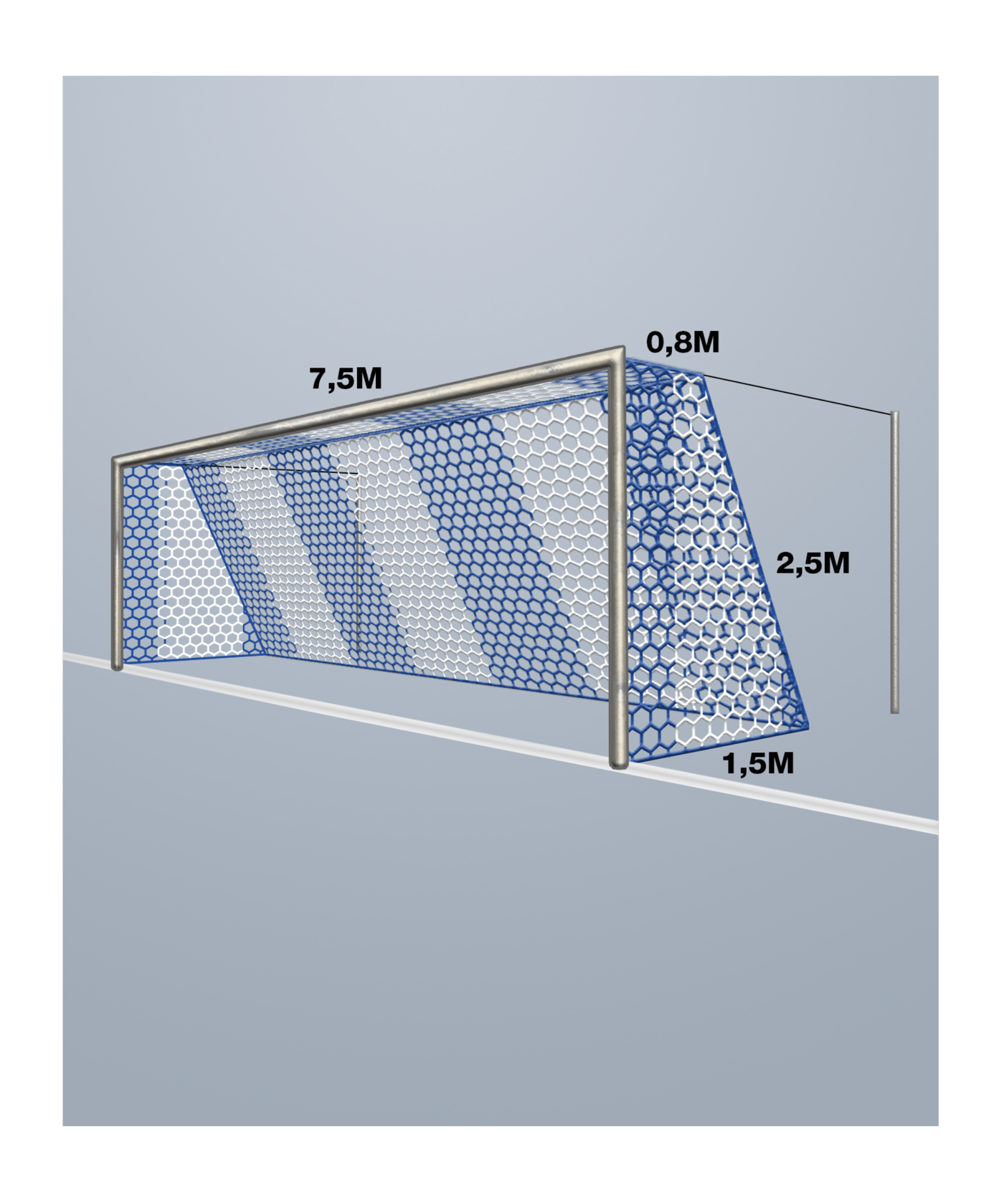 Cawila Tornetz 4MM HEX120 7,5x2,5m 0,8x1,5m BlauW | - blau
