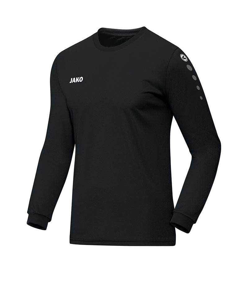 JAKO Team Trikot langarm Schwarz F08 - schwarz