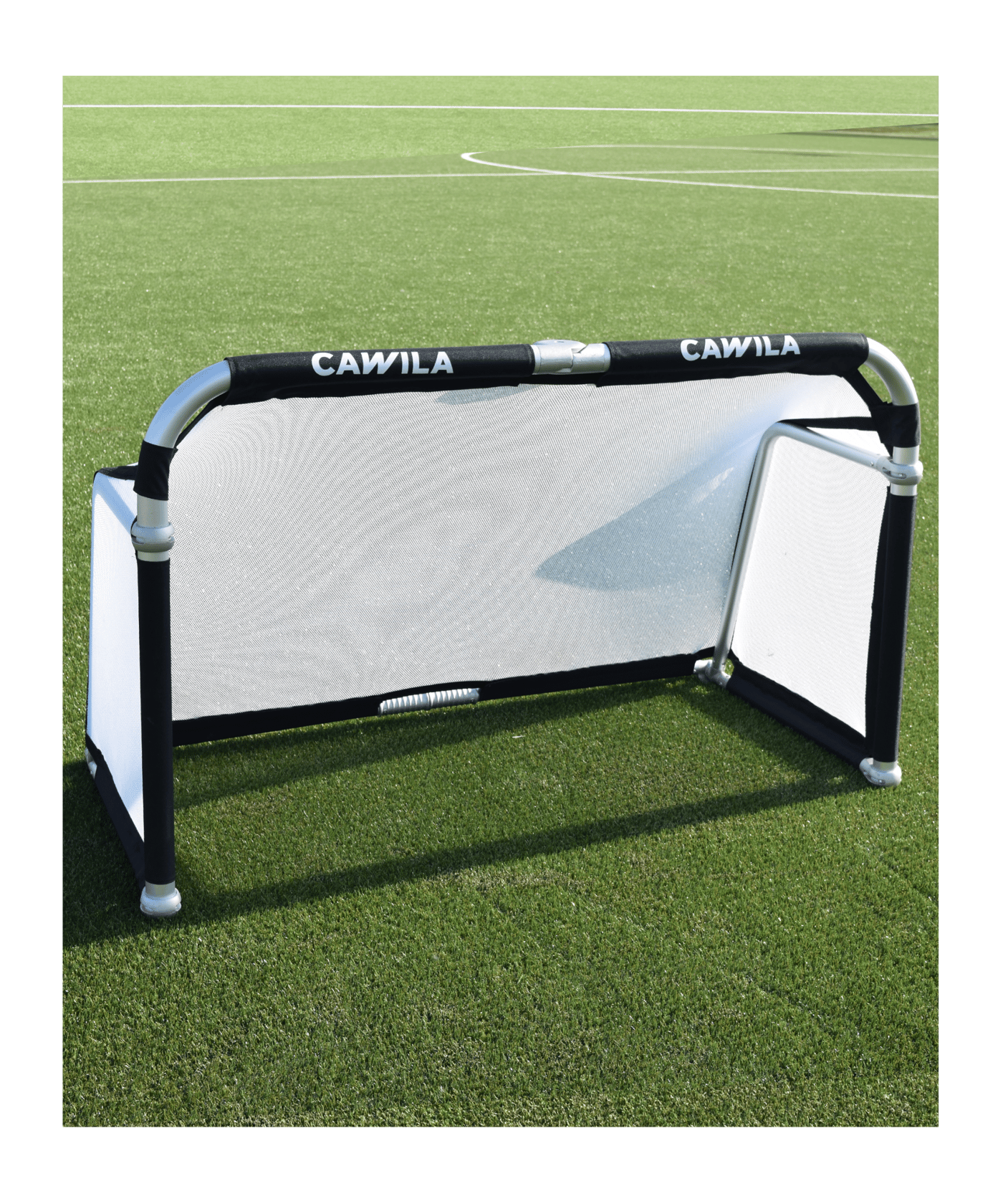 Cawila LIGA Fußball Minitor | Alu Klapptor | 145 x 95cm - silber