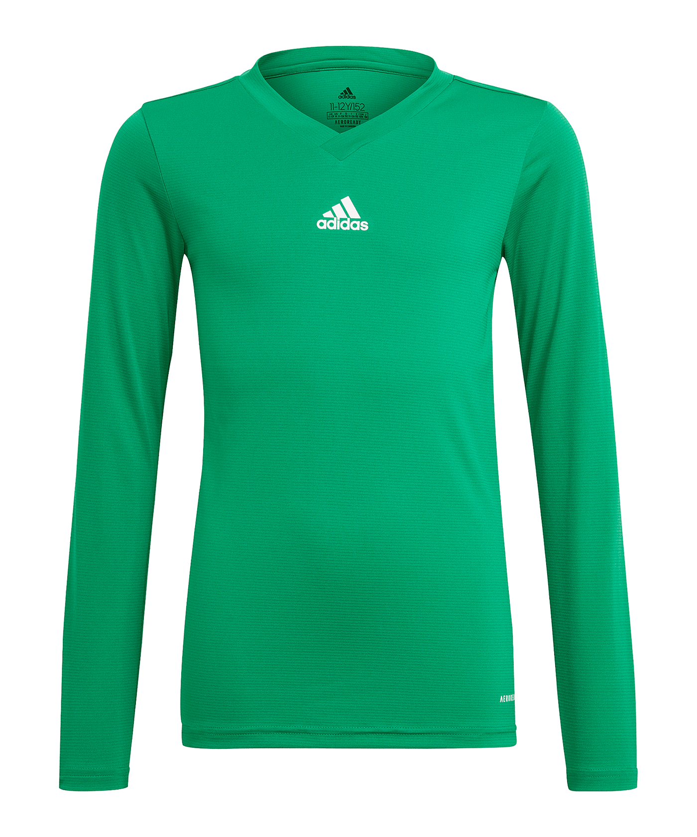 adidas Team Base Top langarm Kids Dunkelgrün - gruen